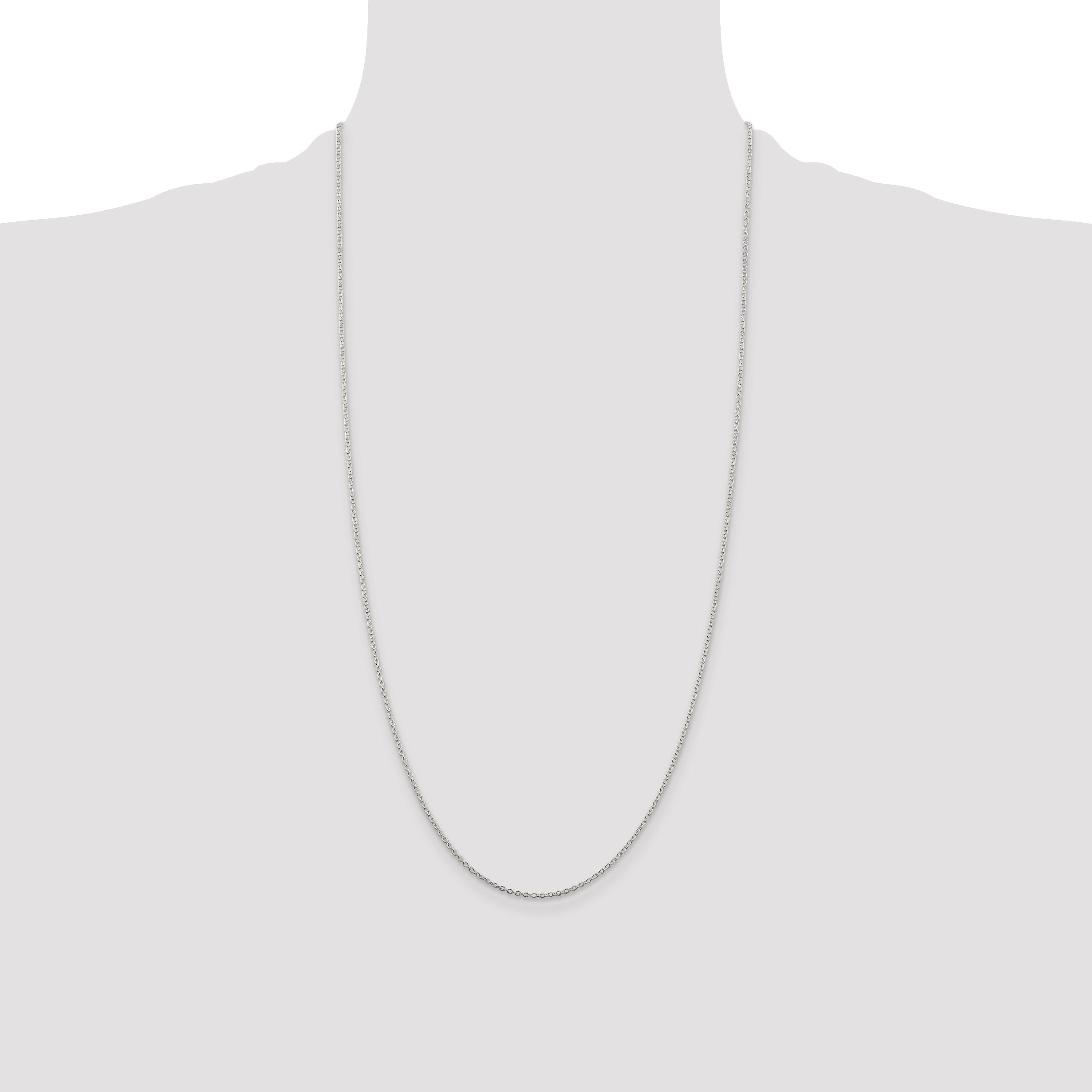 28 Inch Sterling Silver 1.5mm Cable Chain Necklace