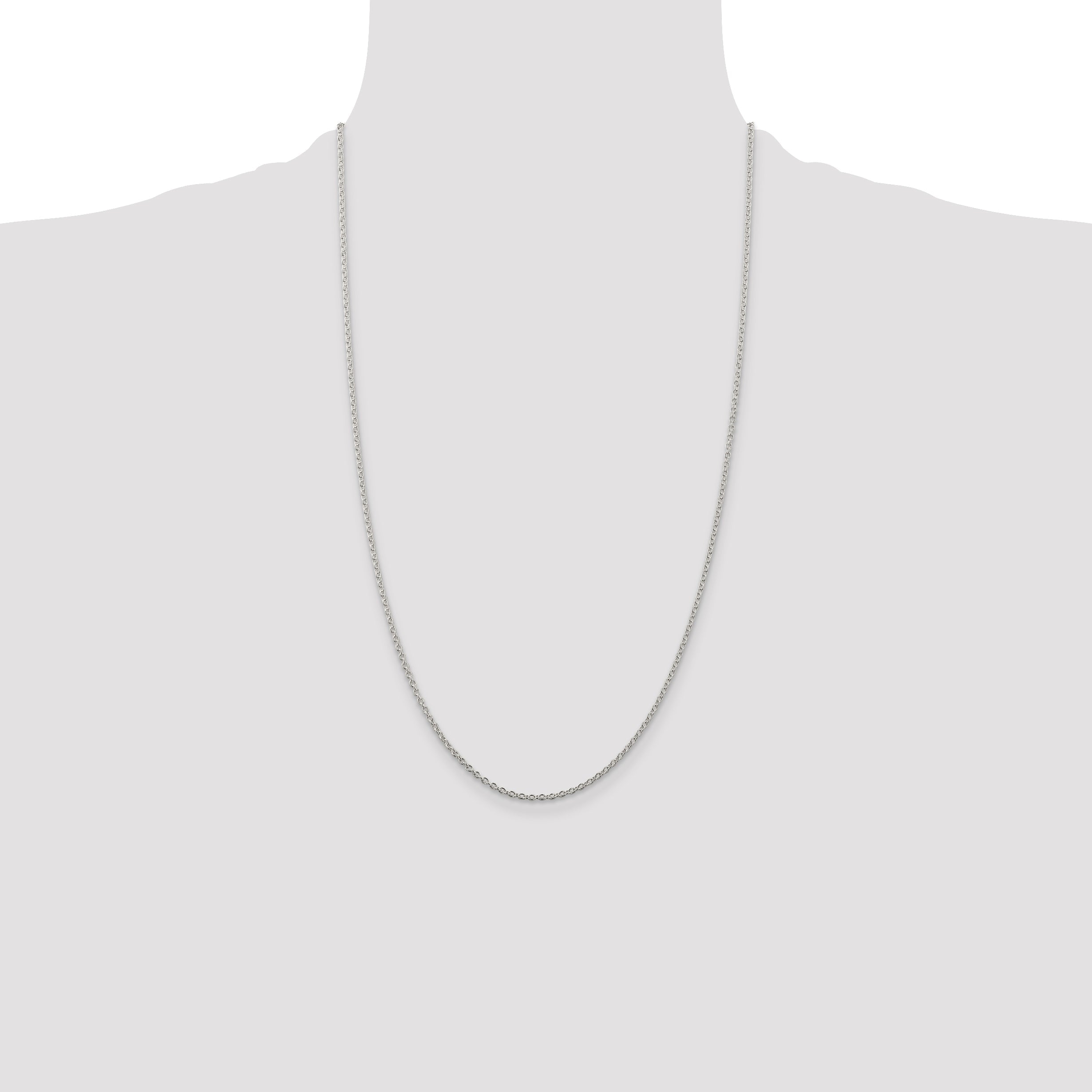 26 Inch Sterling Silver 1.95mm Cable Chain Necklace