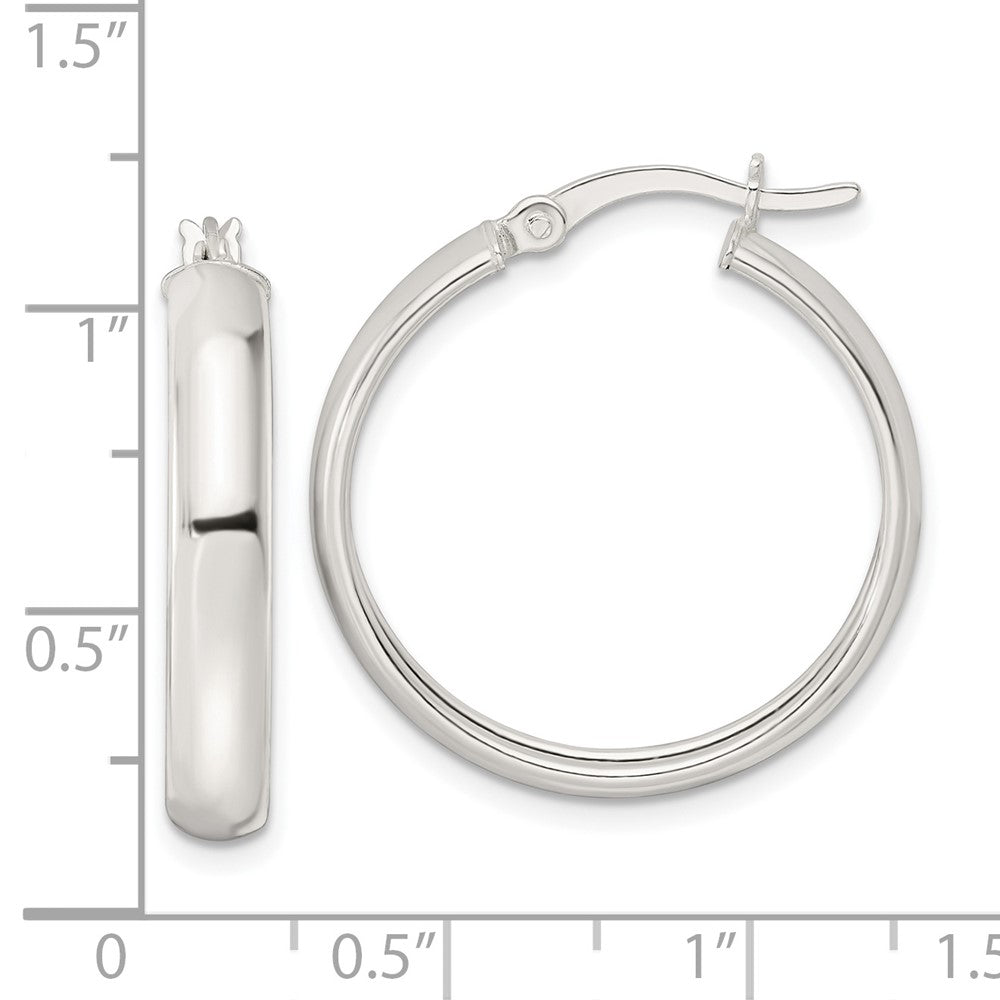 Sterling Silver Polished Hoop Earrings