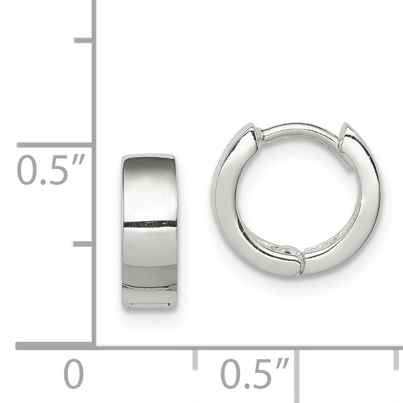 Sterling Silver Hinged Hoop Earrings