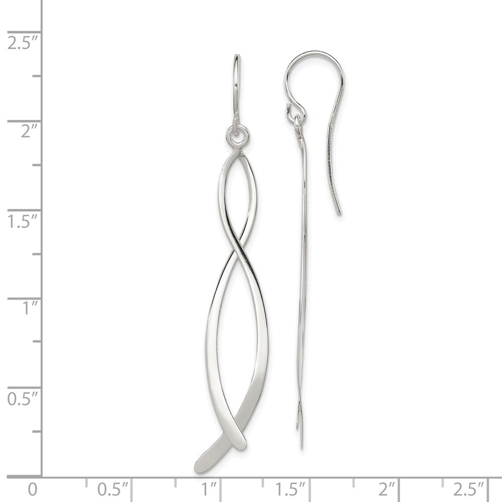 Sterling Silver Polished Fancy Dangle Earrings