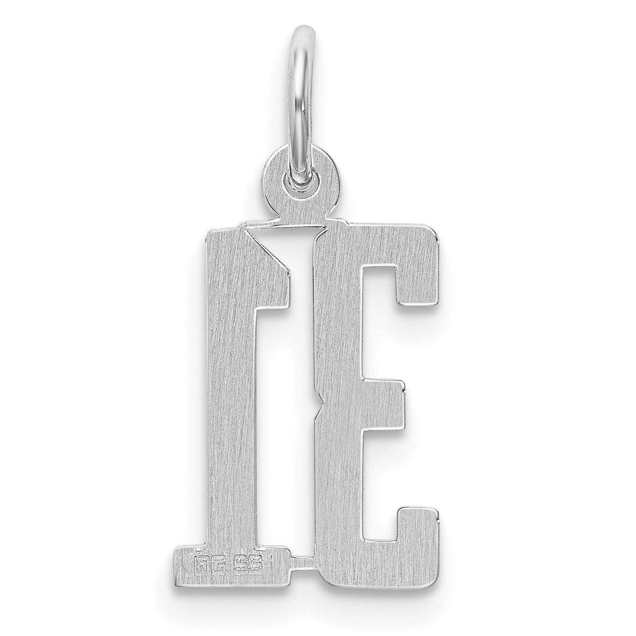 Sterling Silver Silver/Rhodium-Plated Elongated Number 31 Charm