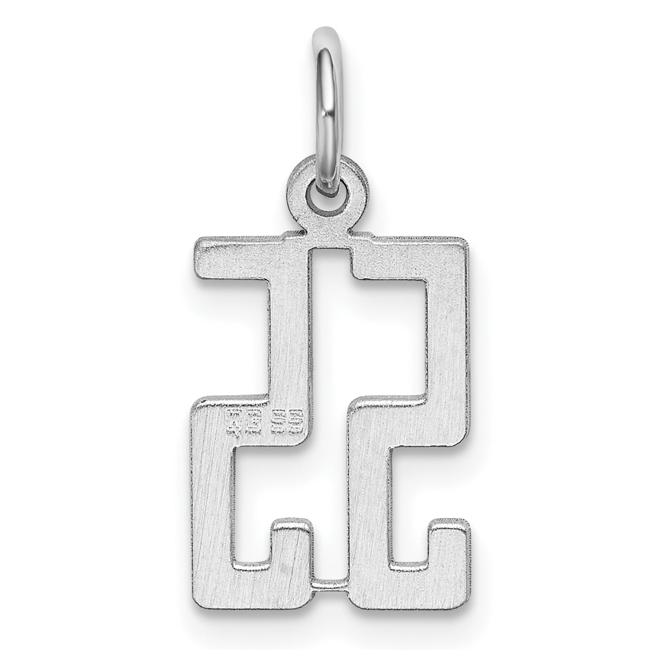 Sterling Silver Silver/Rhodium-Plated Elongated Number 55 Charm
