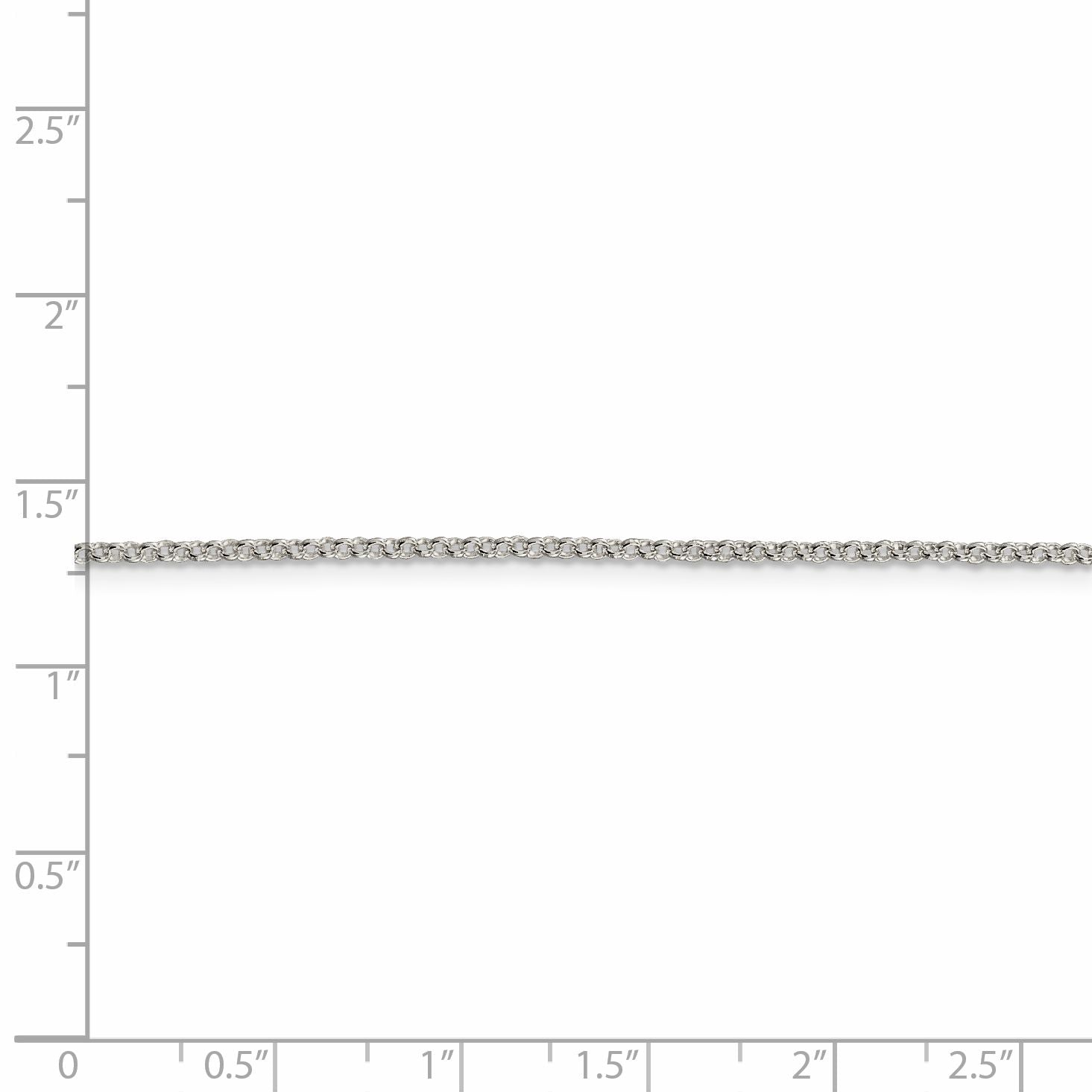 36 Inch Sterling Silver 1.5mm Rolo Chain Necklace