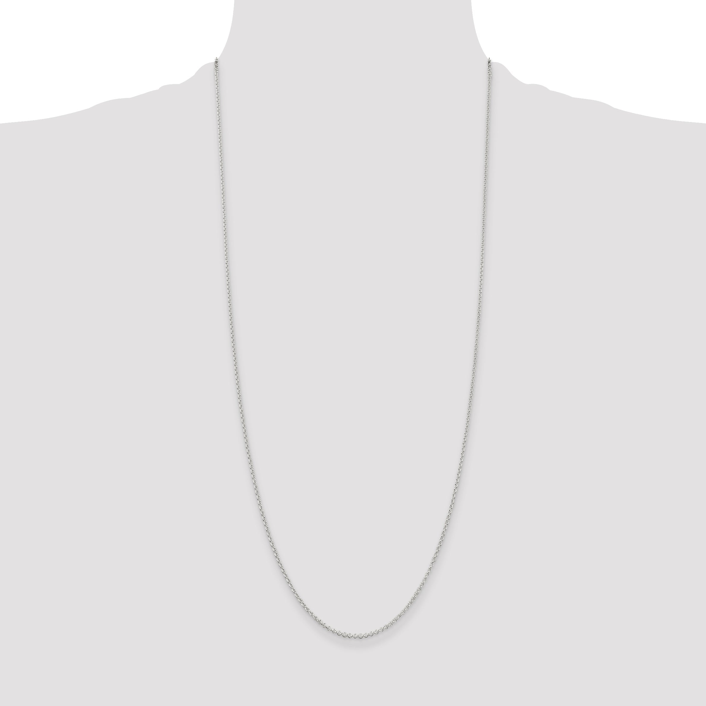 30 Inch Sterling Silver 1.5mm Rolo Chain Necklace