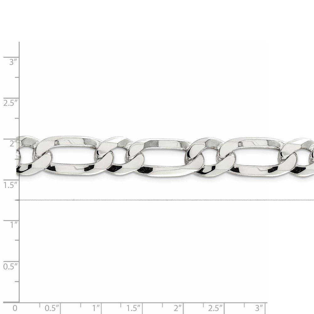 24 Inch Sterling Silver 12.25mm Elongated 1+1 Open Link Chain