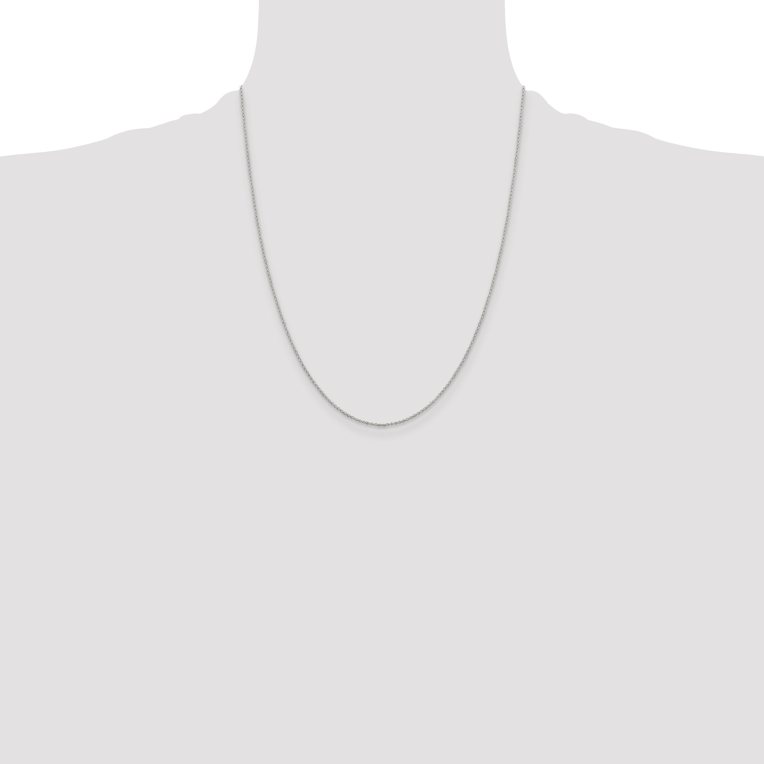 22 Inch Sterling Silver 1.1mm Rolo Chain Necklace