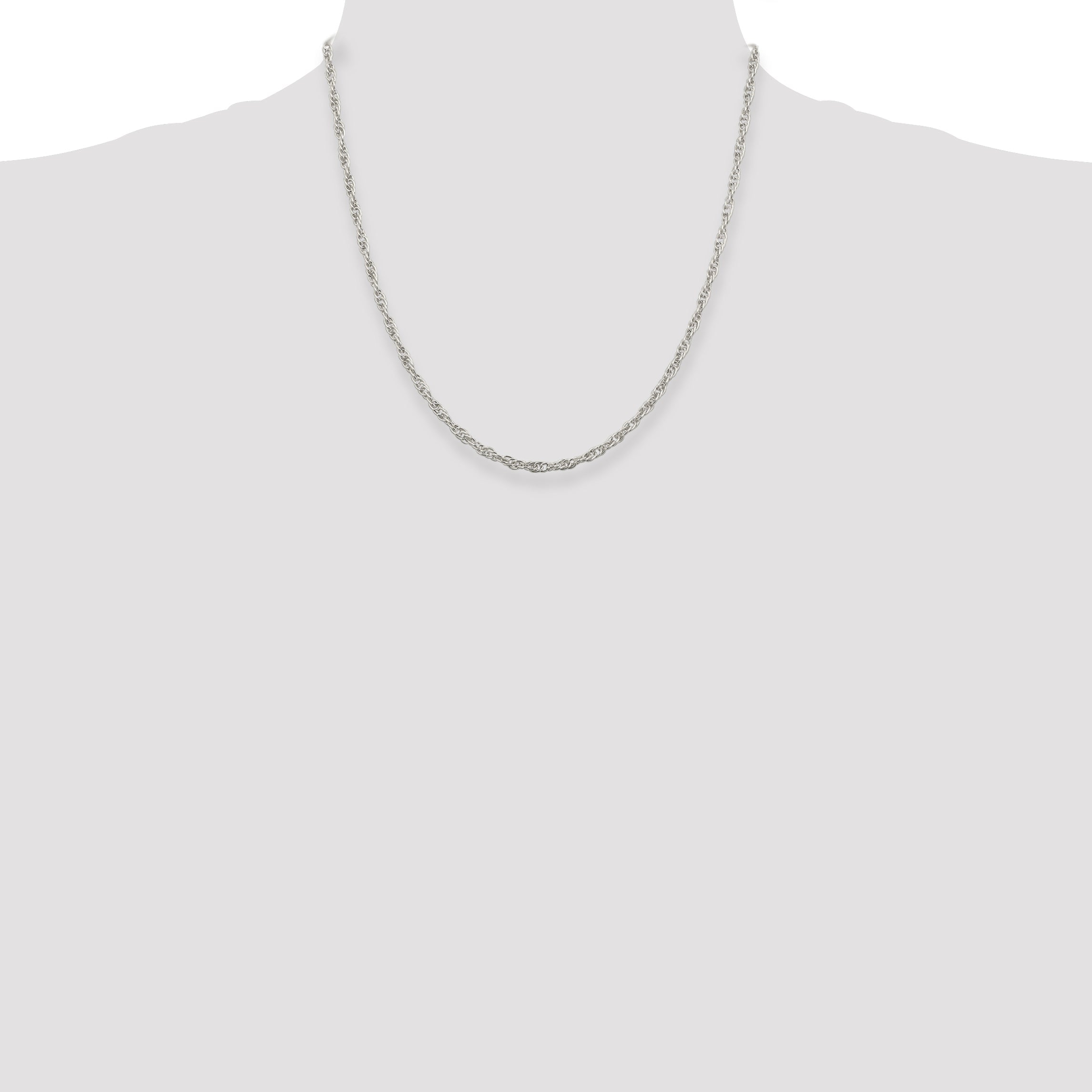20 Inch Sterling Silver 2.75mm Loose Rope Chain Necklace