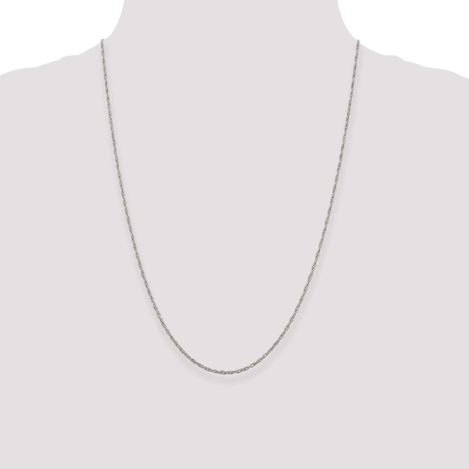 24 Inch Sterling Silver 1.95mm Loose Rope Chain Necklace