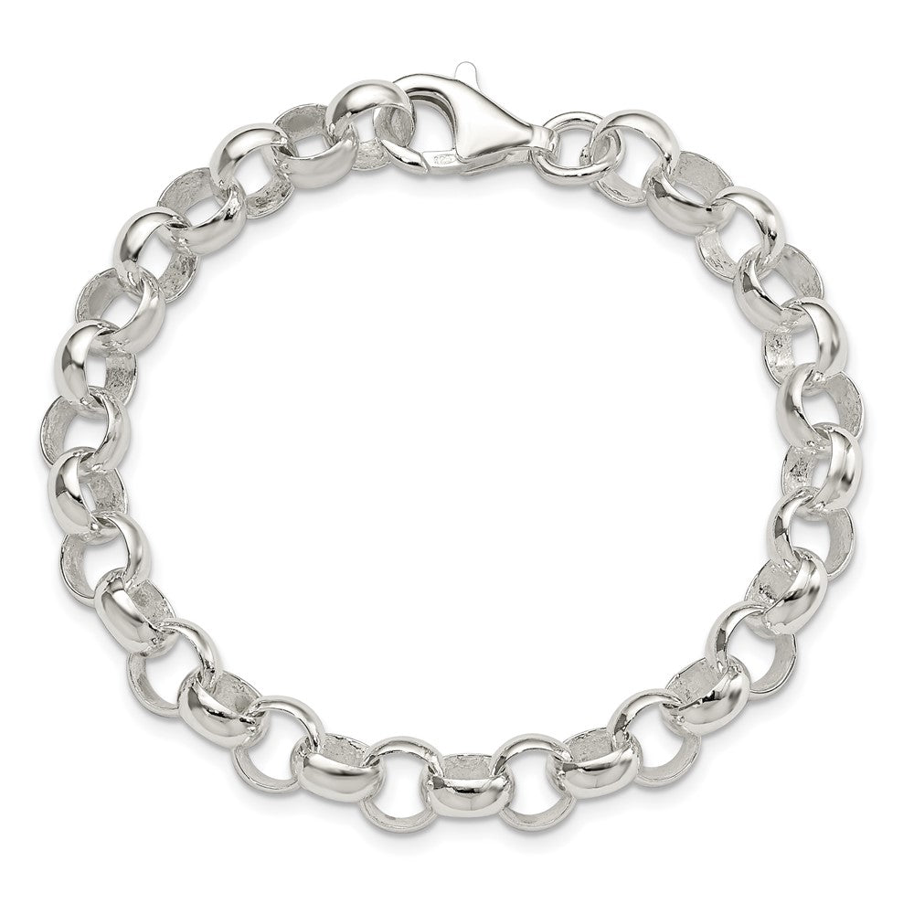 7.5 Inch Sterling Silver 8.00mm Belcher Light Bracelet