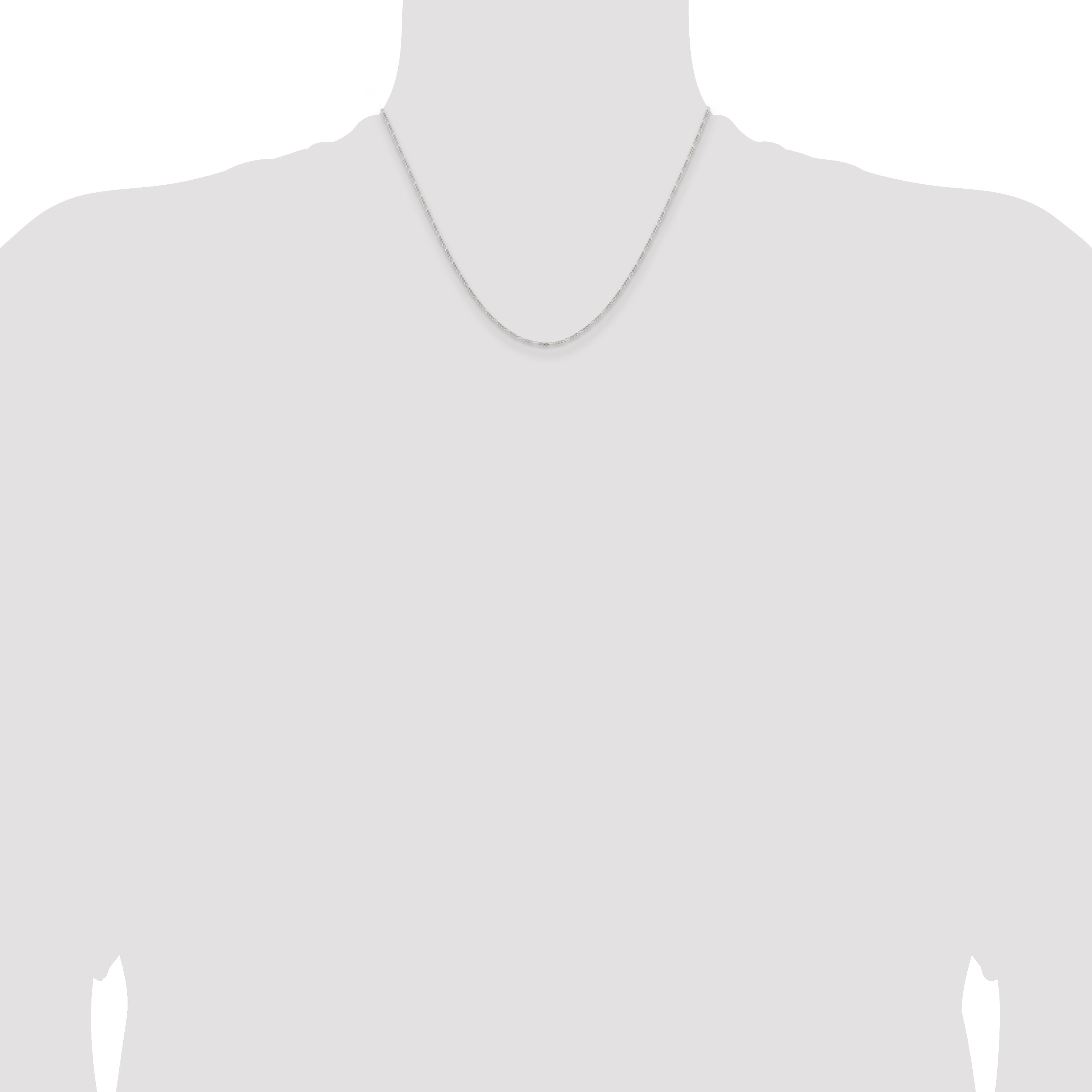 18 Inch Sterling Silver 1.2mm Figaro Chain Necklace