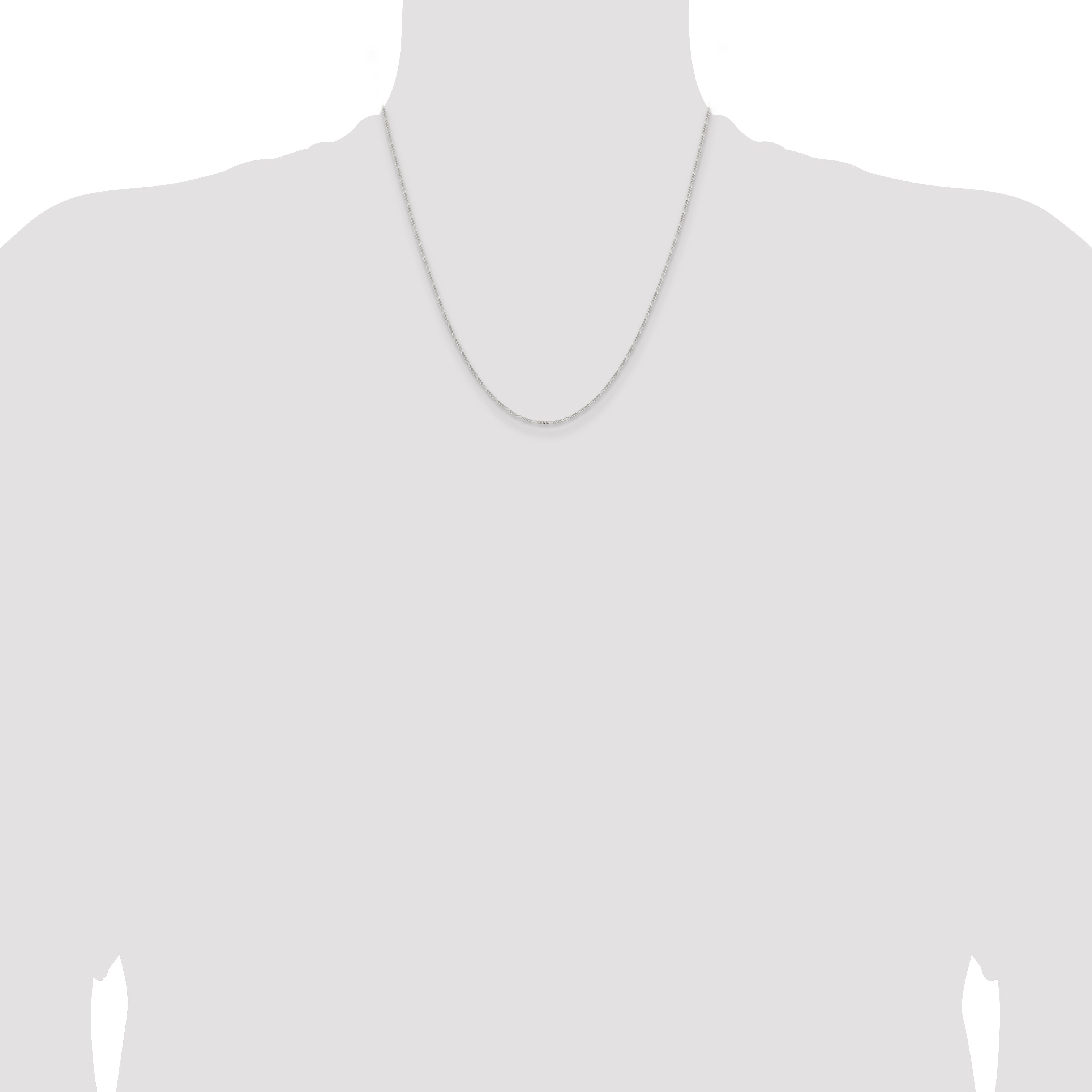 20 Inch Sterling Silver 1.2mm Figaro Chain Necklace