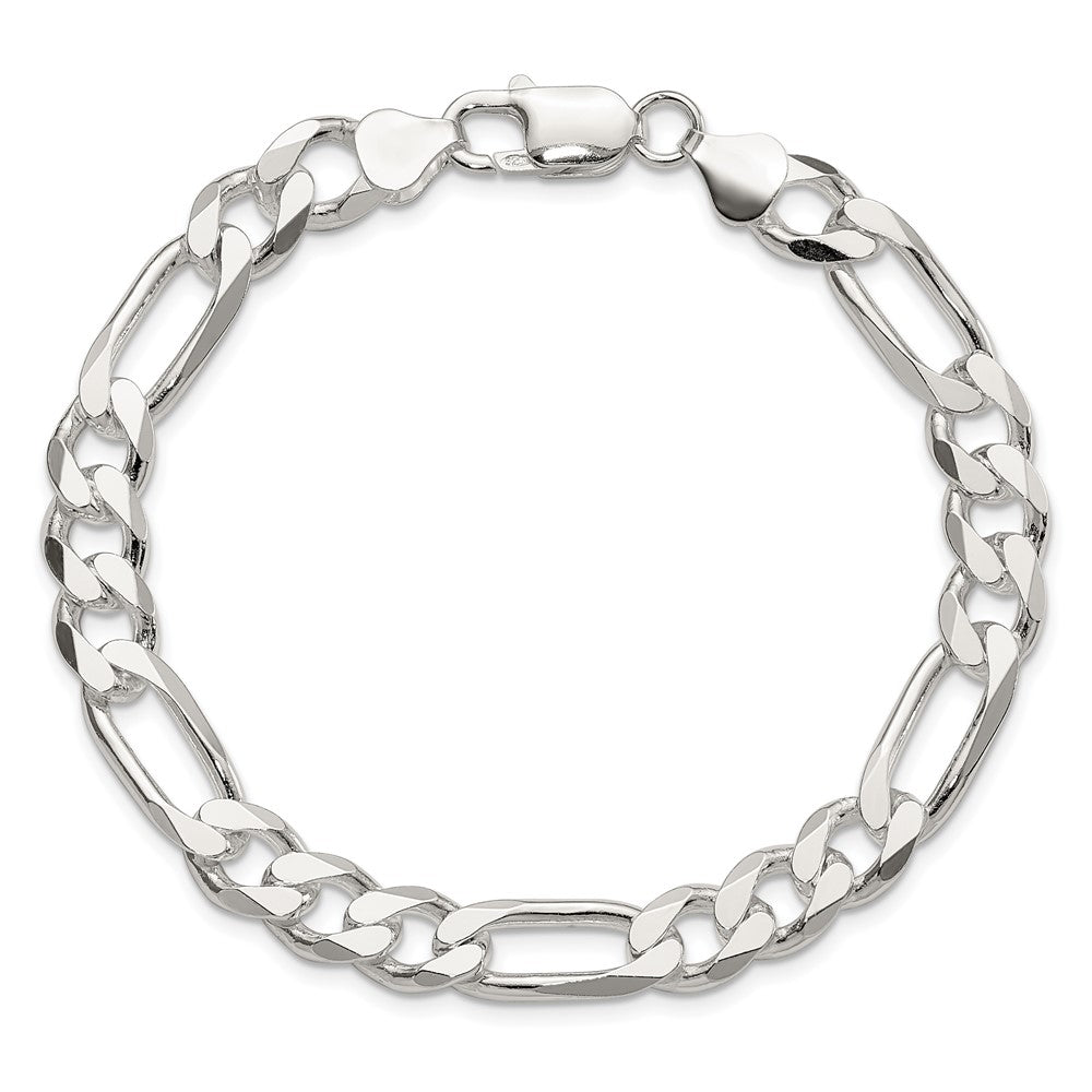 7 Inch Sterling Silver 8mm Figaro Chain Bracelet