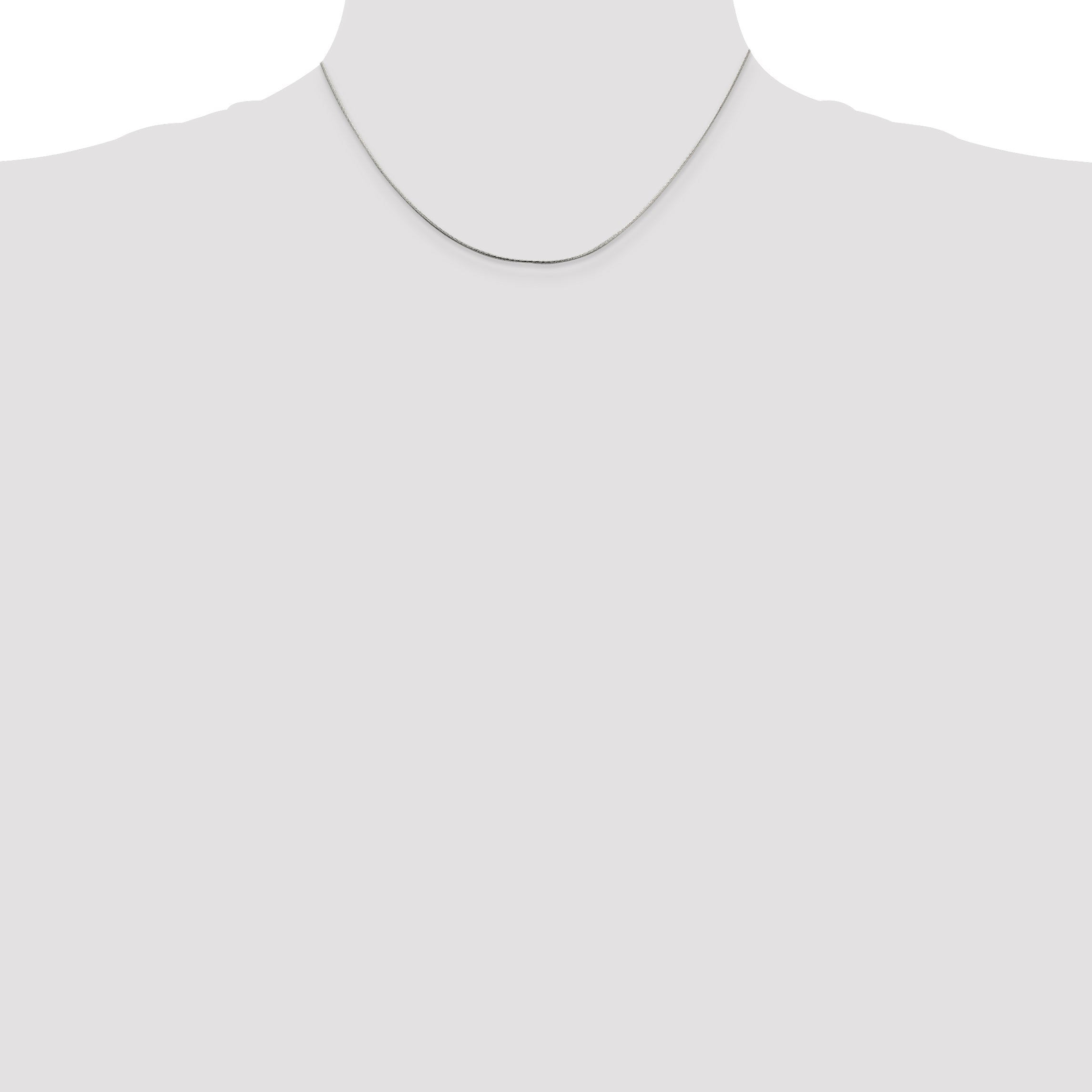 16 Inch Sterling Silver .85mm Diamond-Cut Snake Chain Necklace