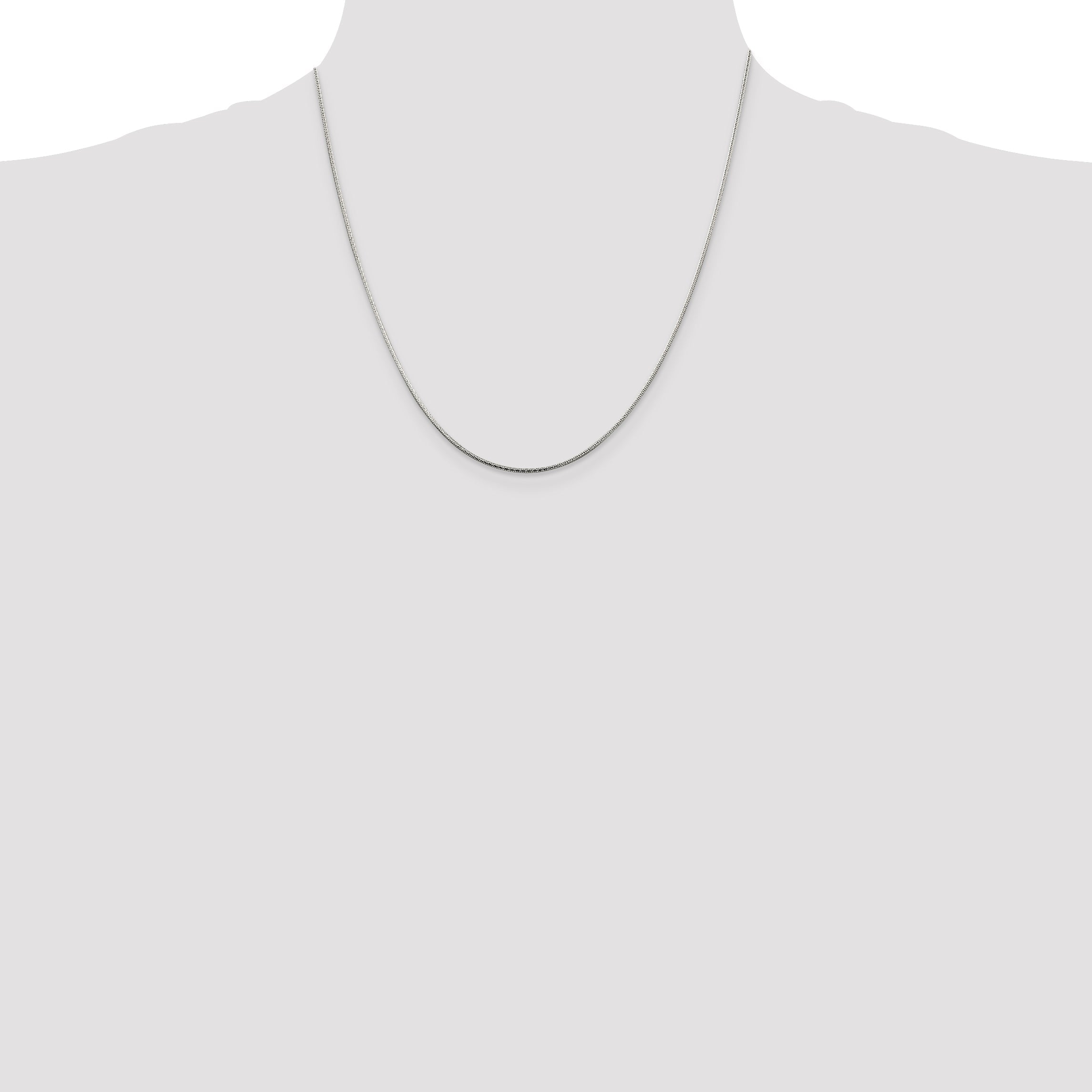 20 Inch Sterling Silver 1.25mm Diamond-Cut Snake Chain Necklace