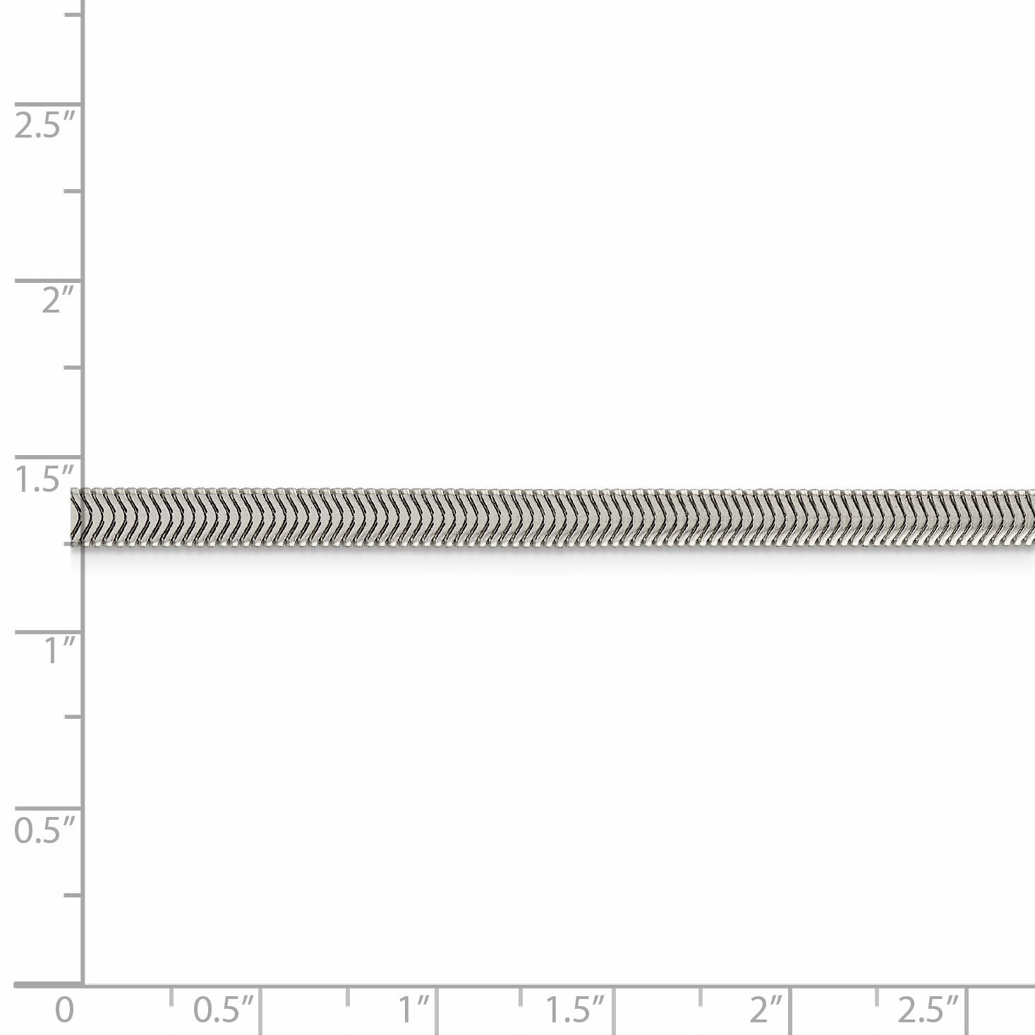 26 Inch Sterling Silver 4.2mm Flat Oval Snake Chain Necklace