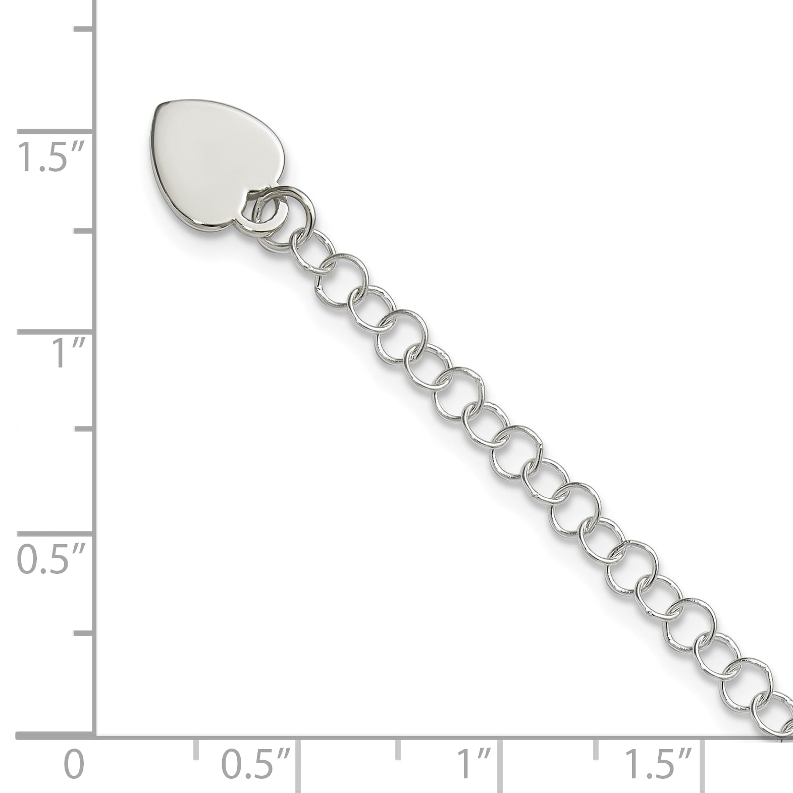 7.25 Inch Sterling Silver Round Link Bracelet