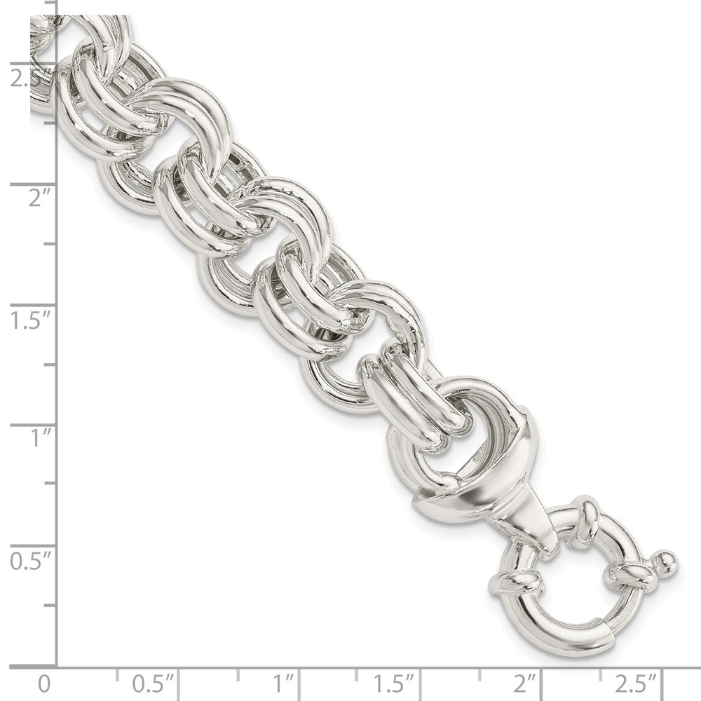 8 Inch Sterling Silver Fancy Link Bracelet