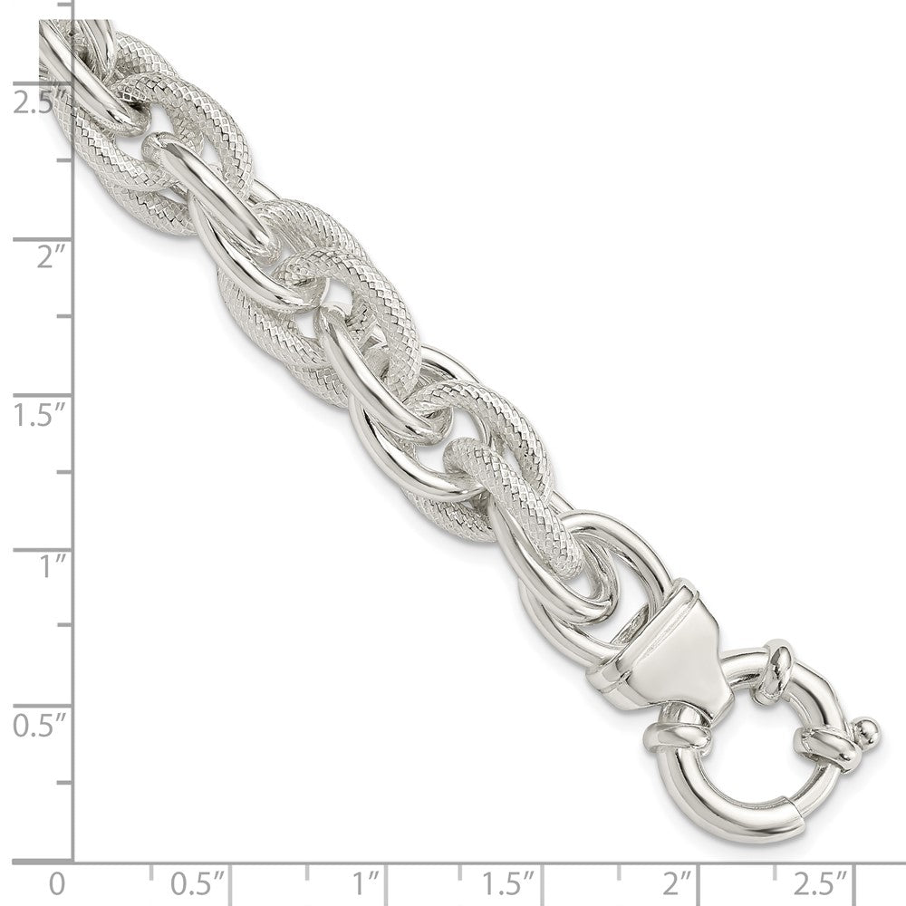 7.75 Inch Sterling Silver Fancy Link Bracelet