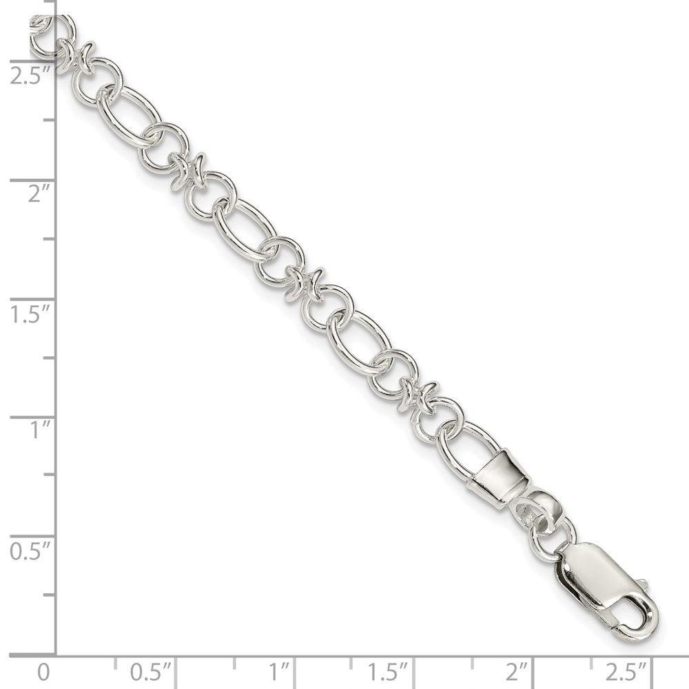 7.5 Inch Sterling Silver Fancy Bracelet