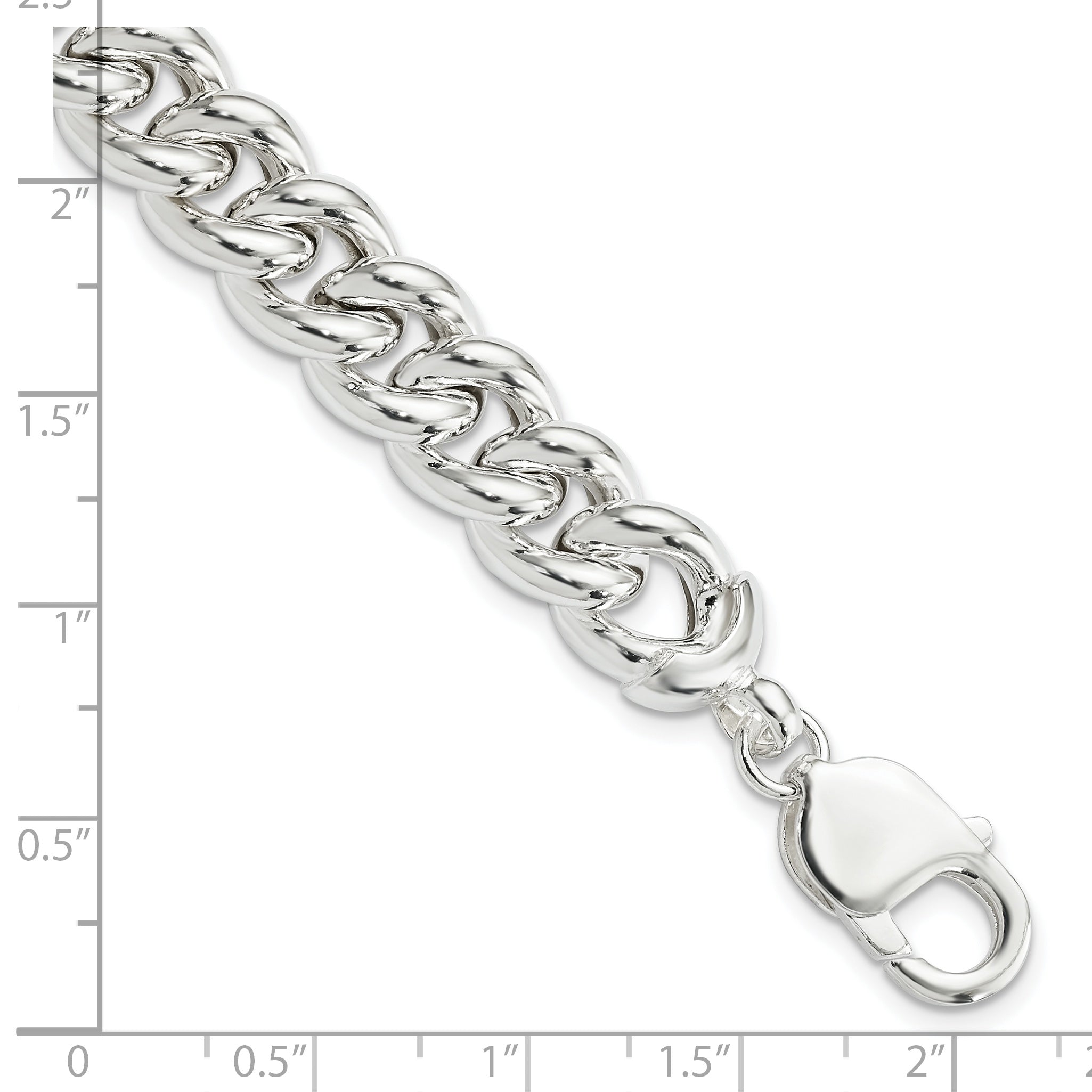 8.5 Inch Sterling Silver Curb Bracelet