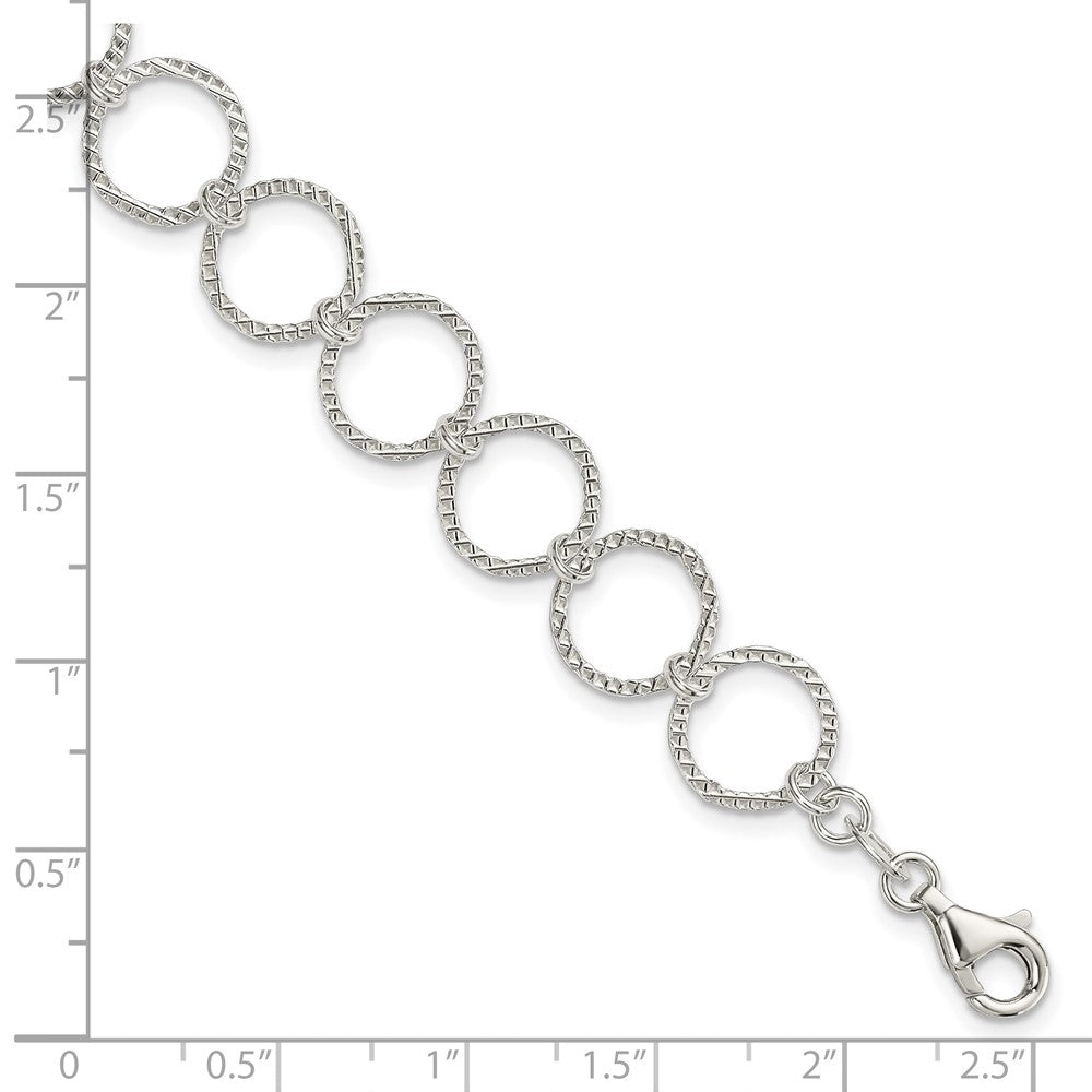 7.5 Inch Sterling Silver Fancy Bracelet