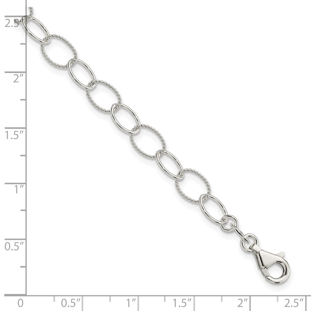 7.5 Inch Sterling Silver Fancy Bracelet