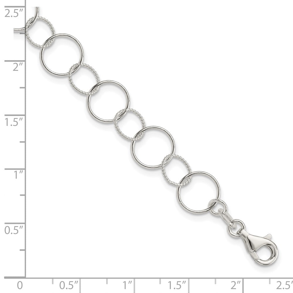 7.5 Inch Sterling Silver Fancy Bracelet