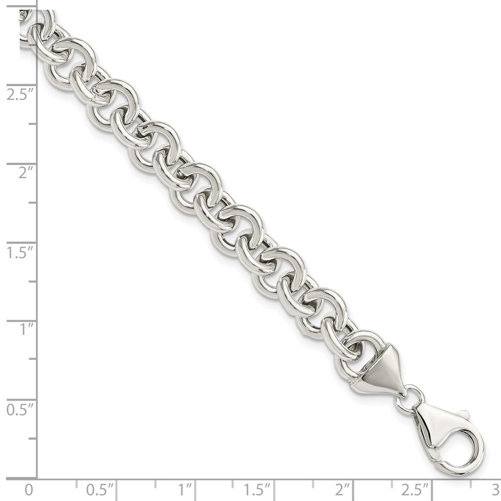 7.75 Inch Sterling Silver Polished Fancy Link Bracelet