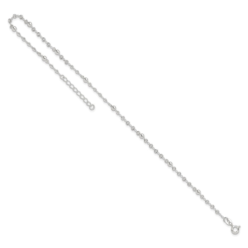 Sterling Silver 10In Plus 1In Ext. Anklet