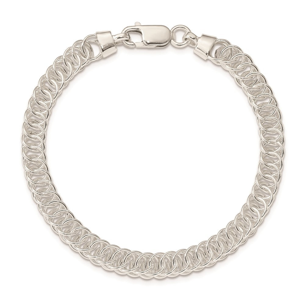 7.5 Inch Sterling Silver Polished Fancy Link Bracelet