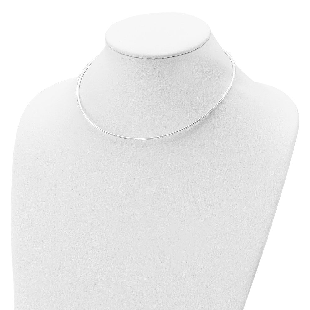 16 Inch Sterling Silver Round 2mm W/2In. Ext Neckwire Chain Necklace