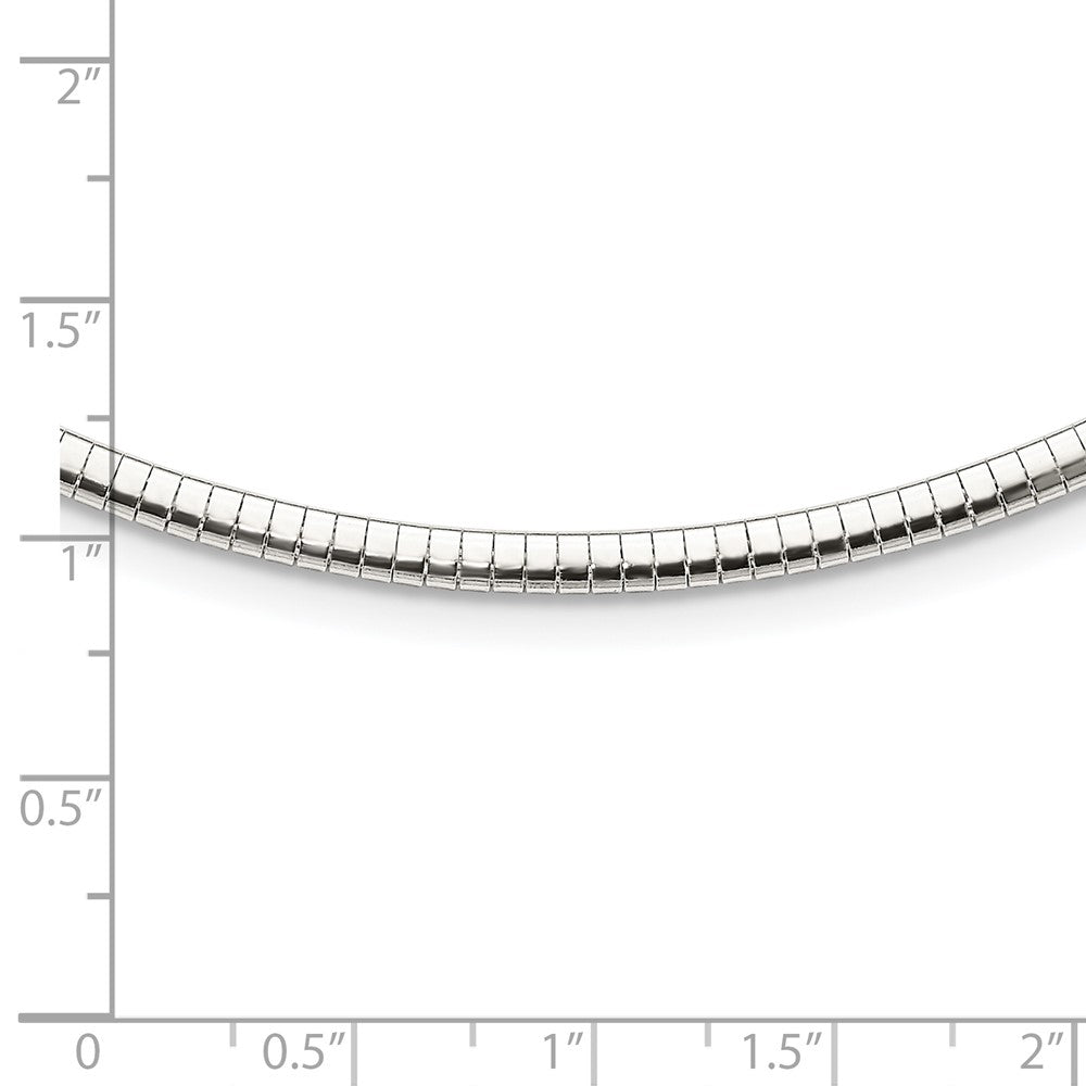 16 Inch Sterling Silver 3.25mm W/2In. Ext Cubetto Chain Necklace