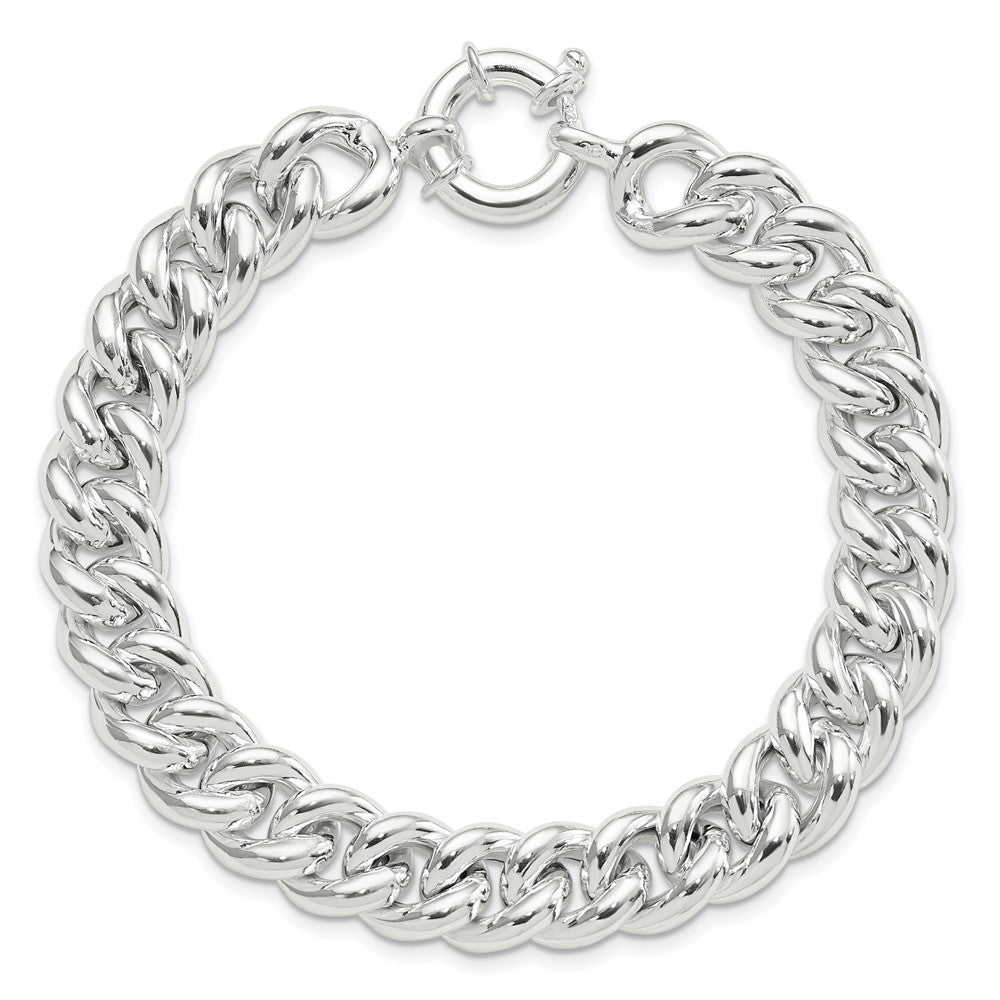 7.75 Inch Sterling Silver Polished Curb Link Bracelet