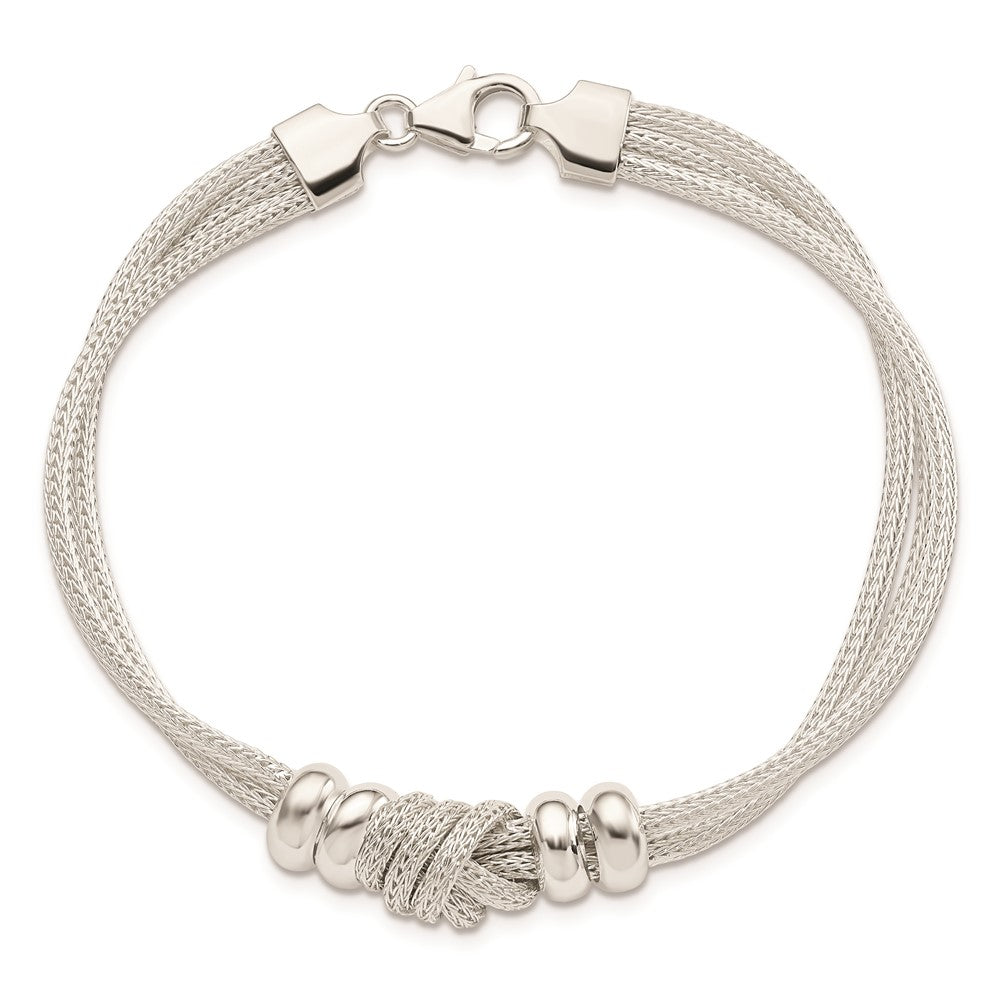 7.5 Inch Sterling Silver Polished Knot Bracelet