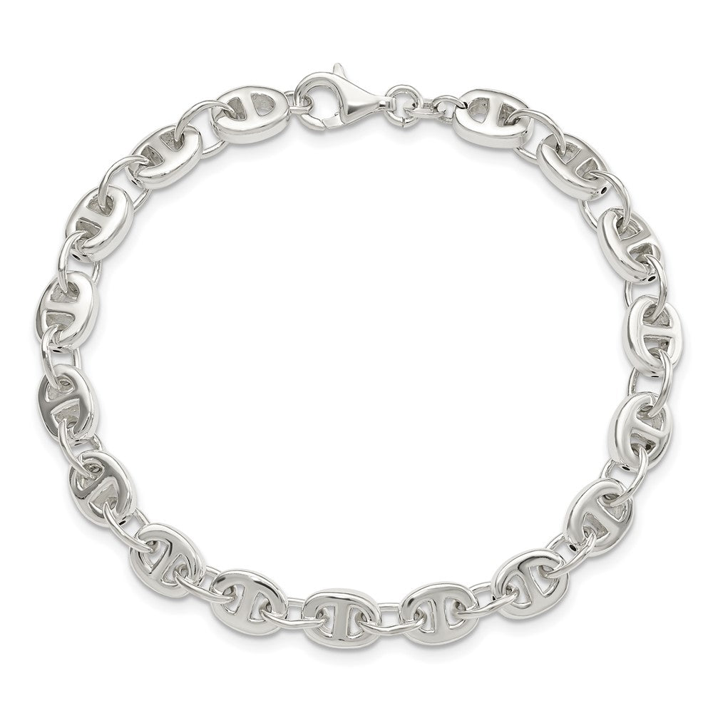 7.5 Inch Sterling Silver Polished Fancy Link 7.5In Bracelet