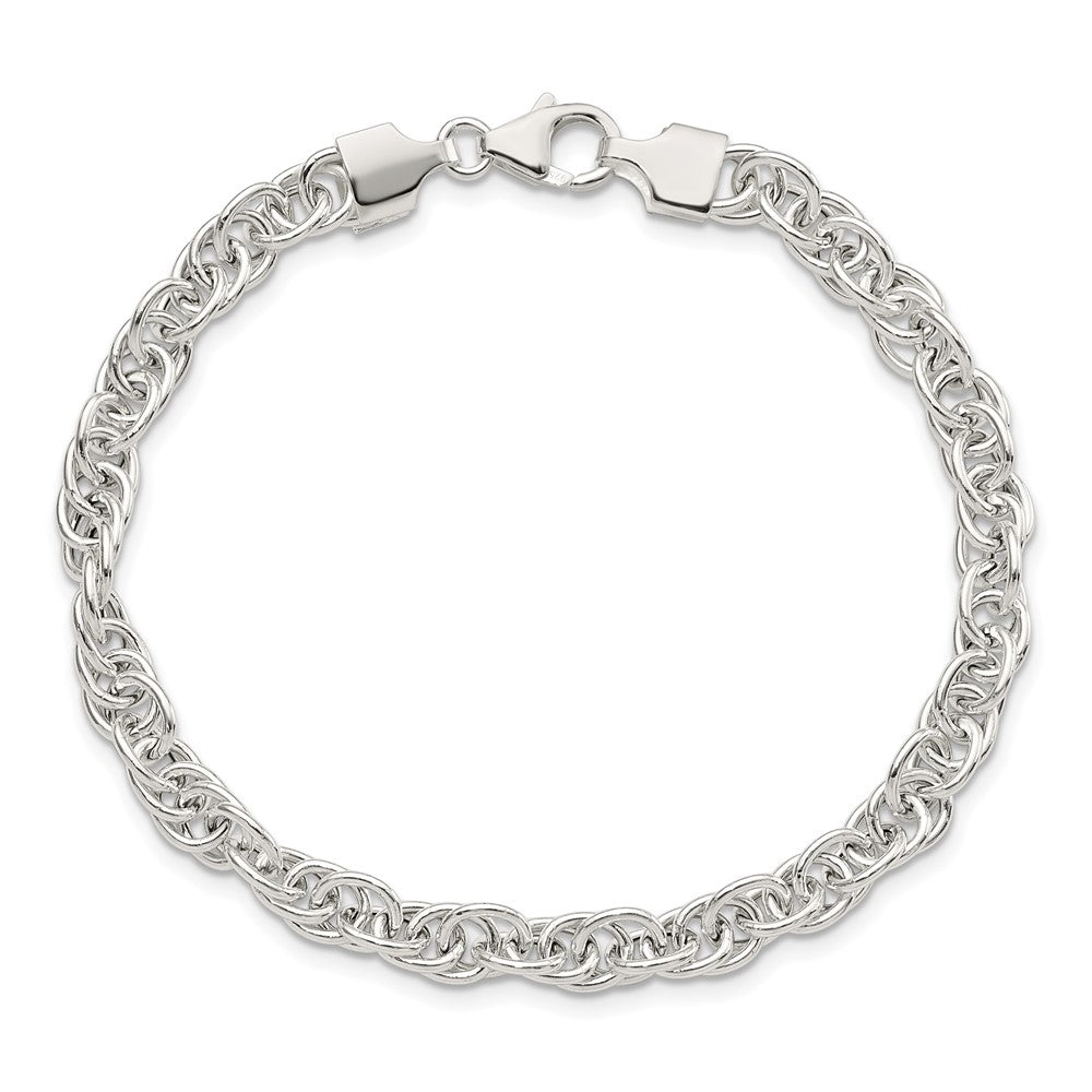 7.5 Inch Sterling Silver Polished Fancy Link Bracelet