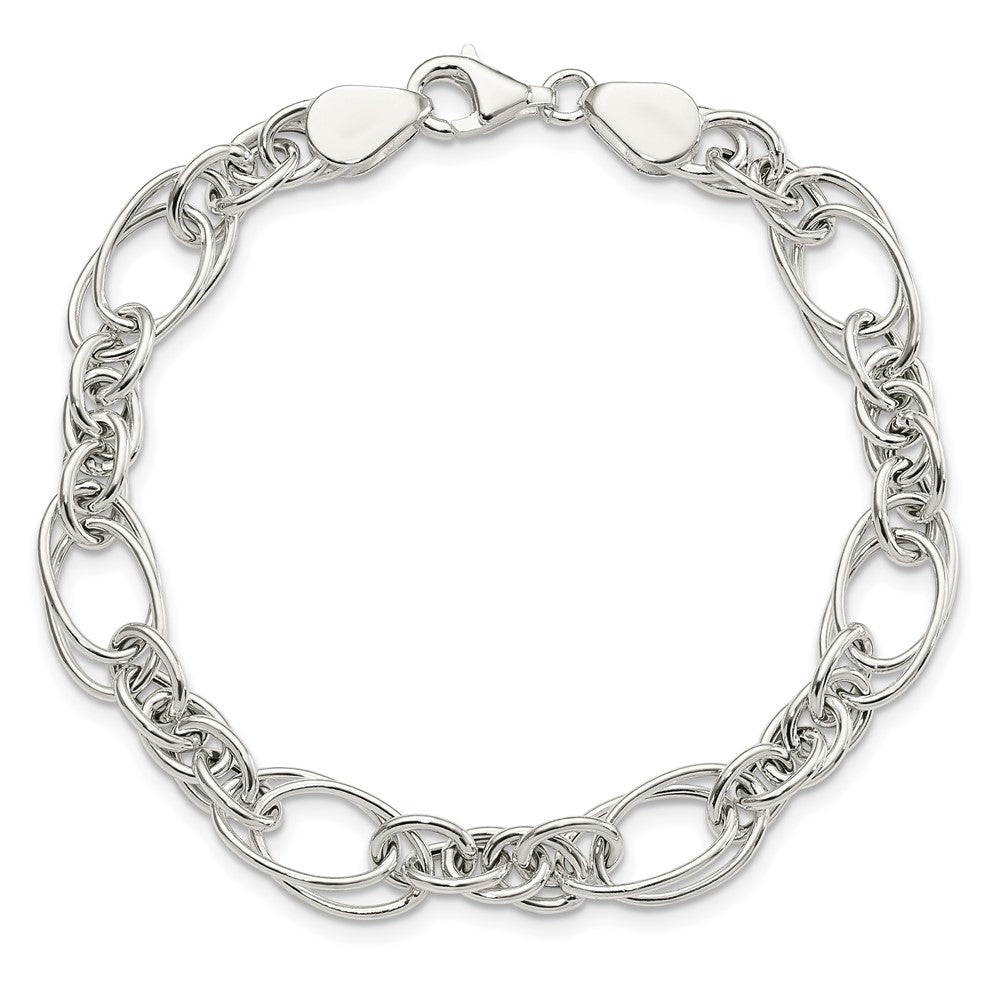 7 Inch Sterling Silver Polished Fancy Link 7In Bracelet