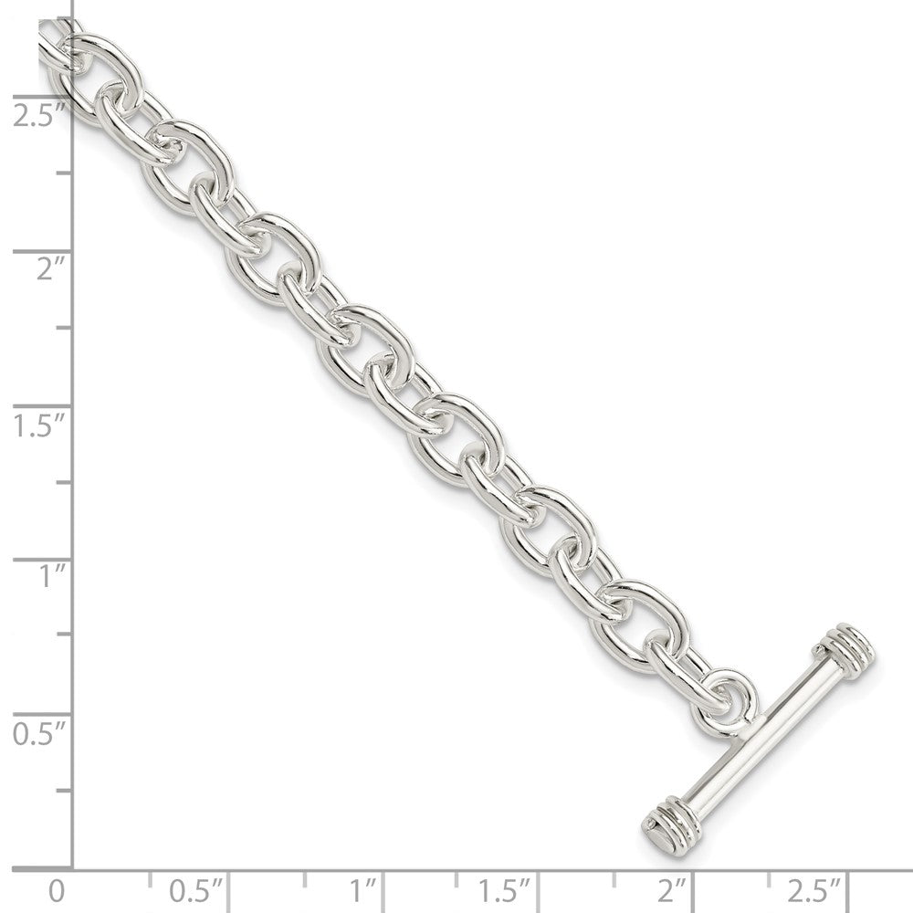 7.75 Inch Sterling Silver 7.75Inch Polished Fancy Link Toggle Bracelet