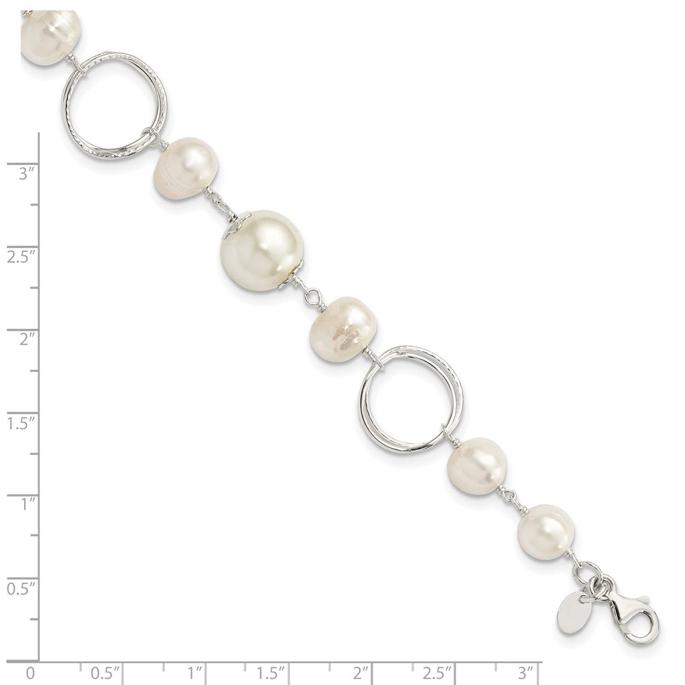 8.5 Inch Sterling Silver Fw Cultured Pearl 8.5In Bracelet