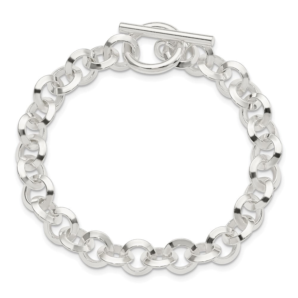 7.5 Inch Sterling Silver 7.5Inch Polished Fancy Circular Link Bracelet