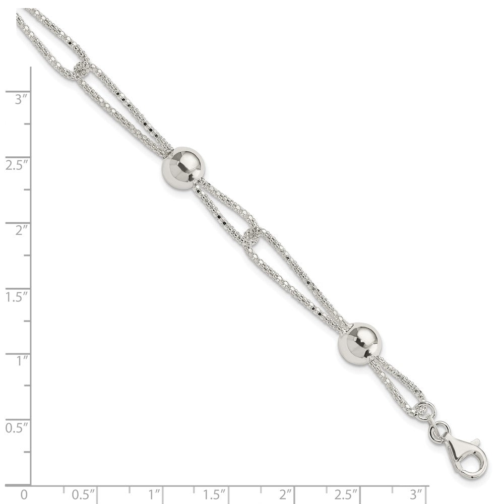 7.75 Inch Sterling Silver Fancy Bracelet