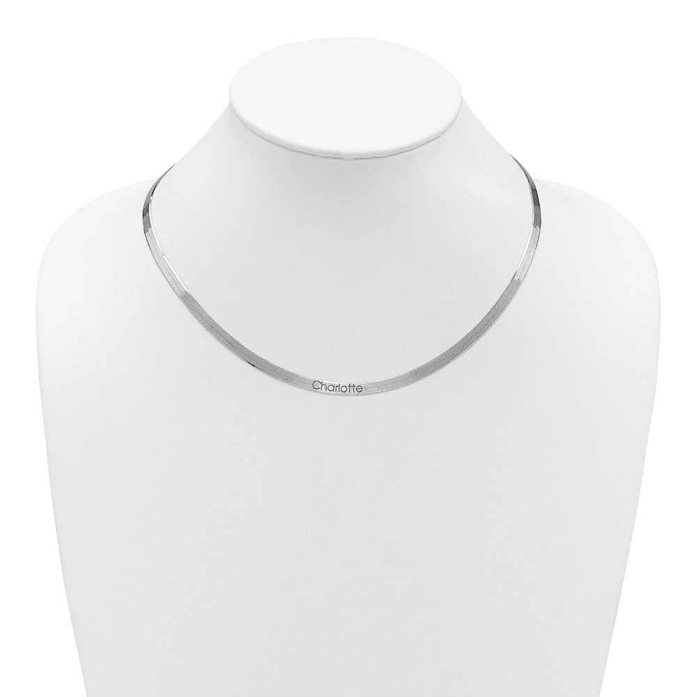 18 Inch Sterling Silver 4.5mm Magic Herringbone Chain Necklace