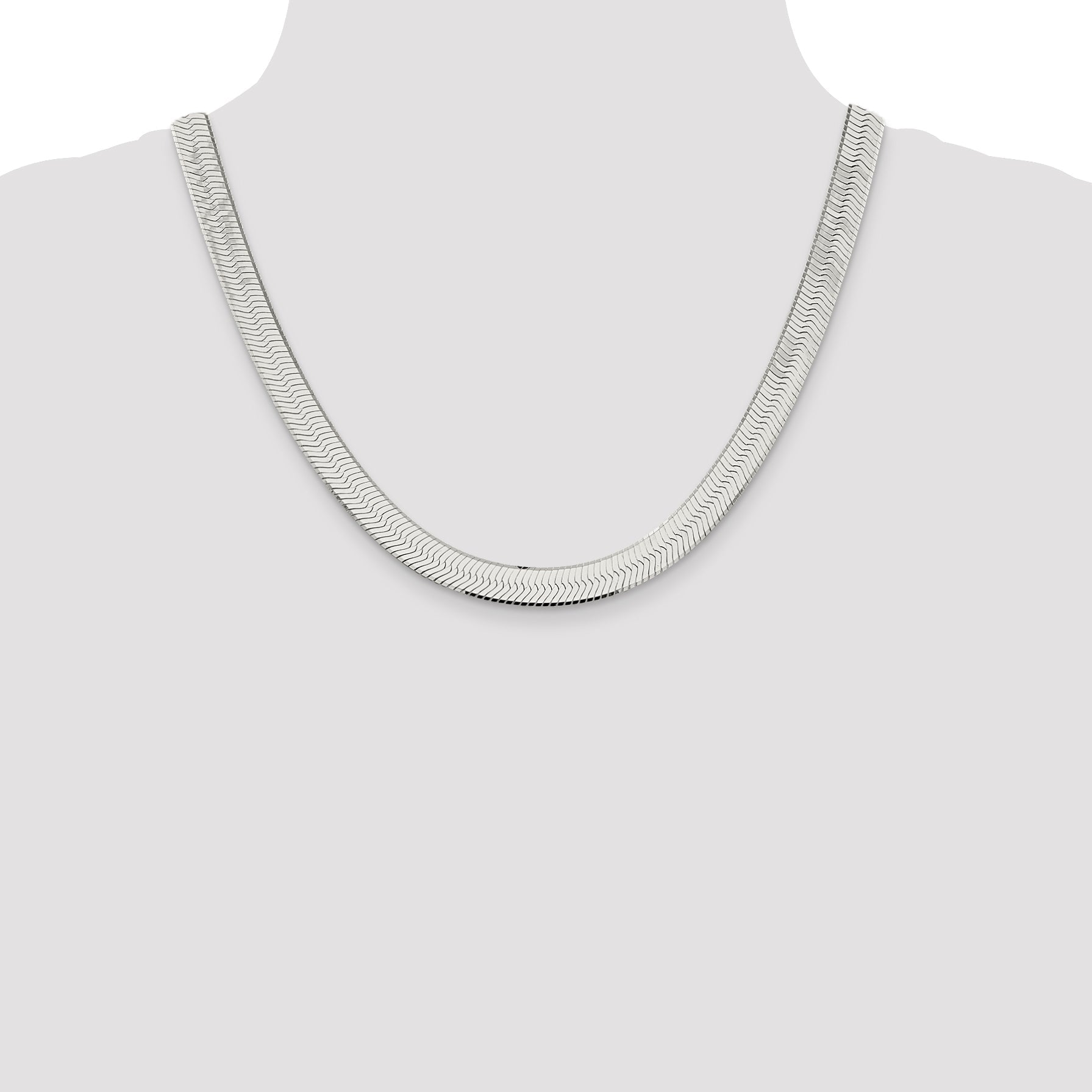 20 Inch Sterling Silver 8.75mm Magic Herringbone Chain Necklace