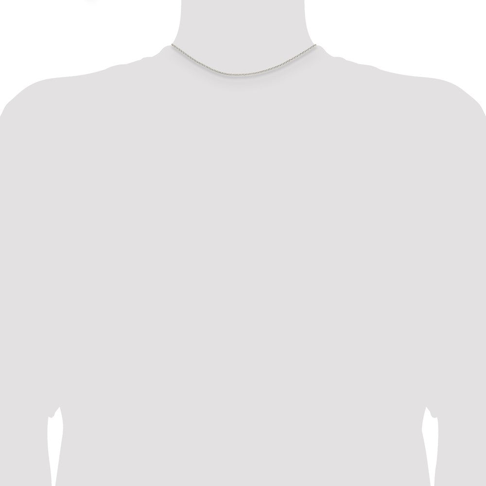 14 Inch Sterling Silver 1.5mm Diamond-Cut Cable Chain Necklace