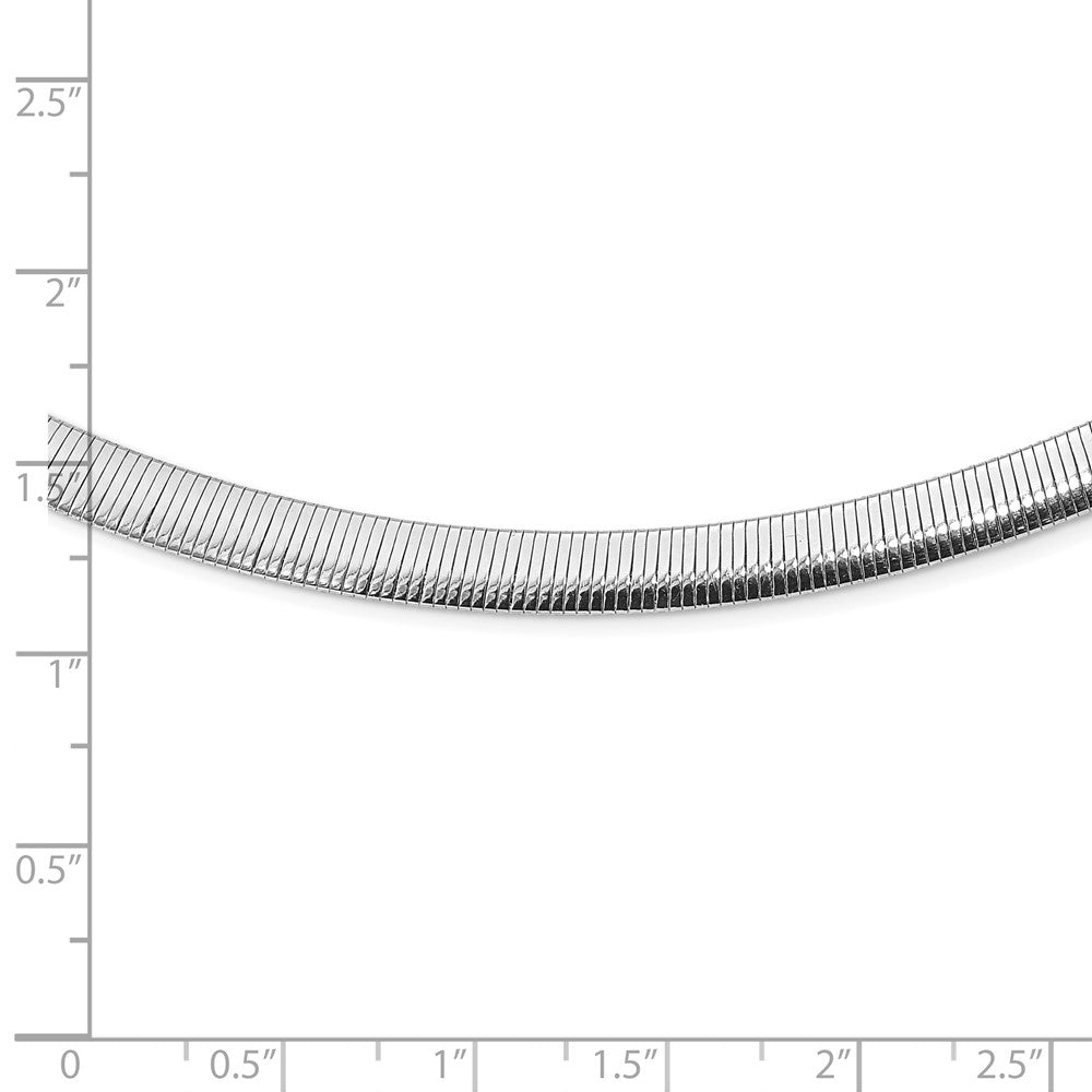 Sterling Silver Rhod Plated Polished Textured Reversible Necklace