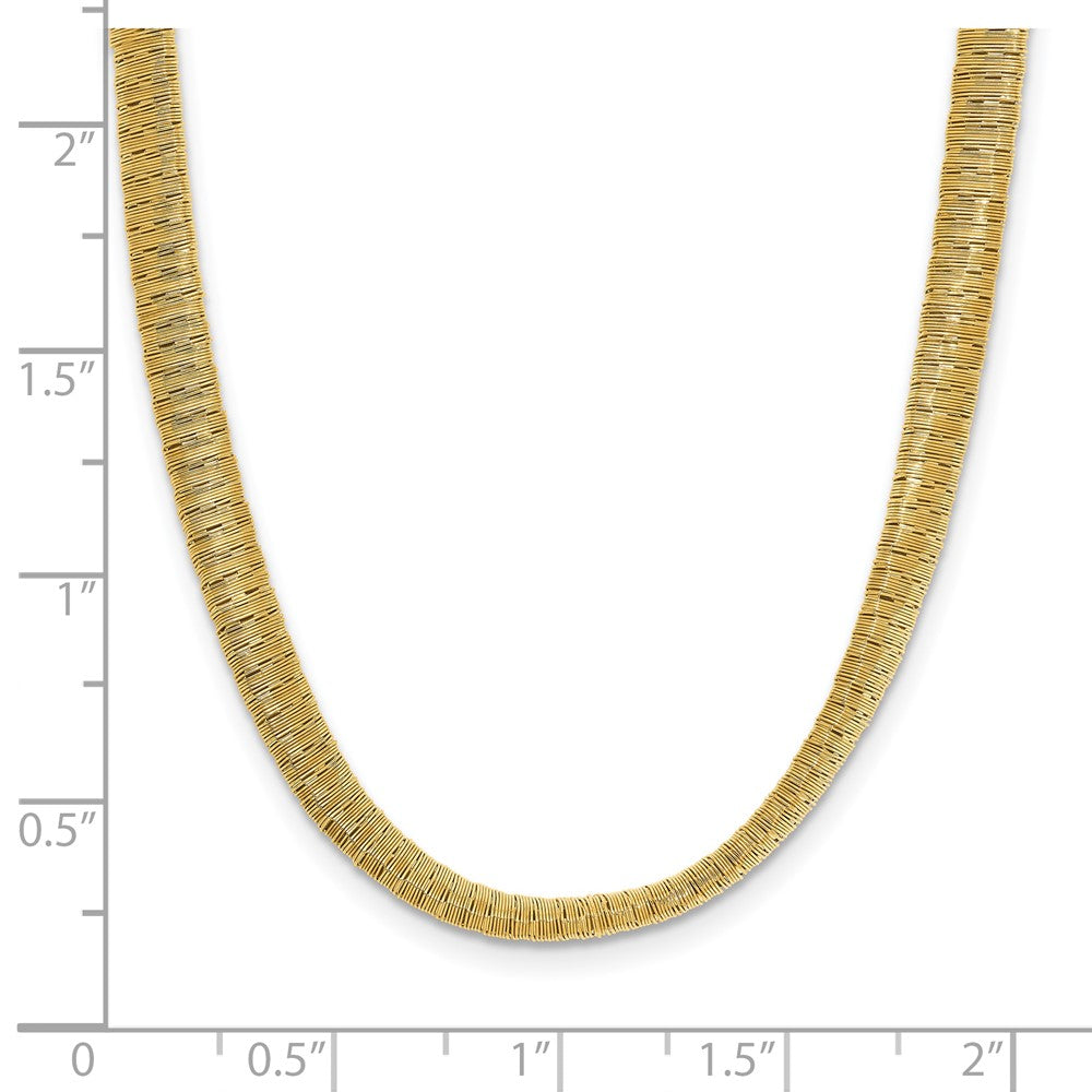 Gold Plated Sterling Silver Twist Texture Wrapped Necklace