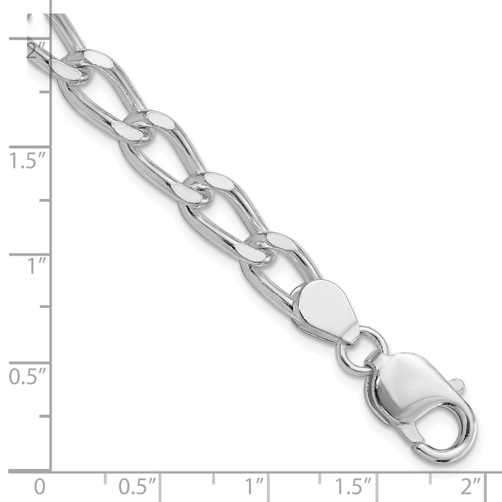 7 Inch Sterling Silver Polished 7mm Open Link Chain Bracelet