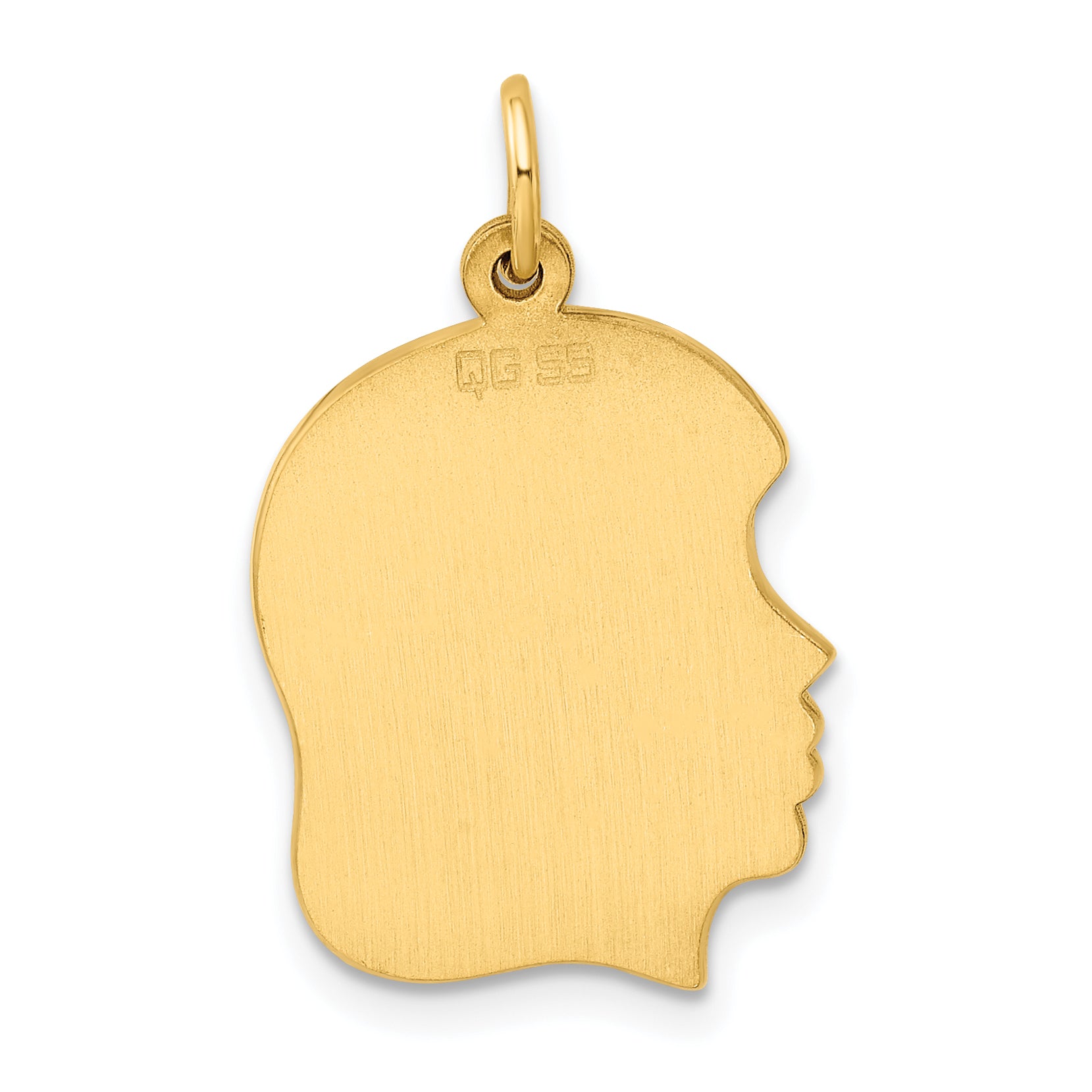 Ss/Gold Plated Sterling Silver Gp Engraveable Girl Polished Disc Charm