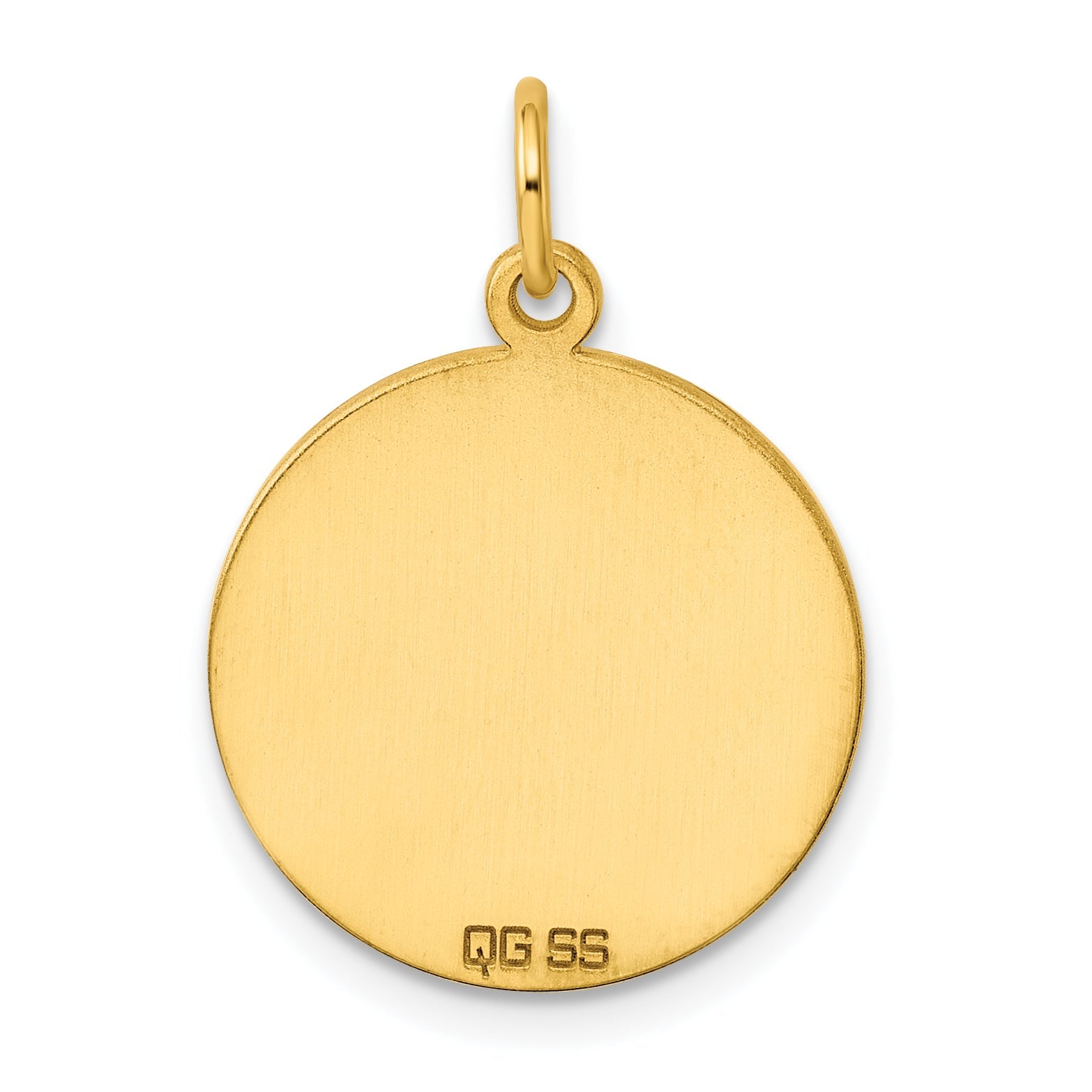 Ss/Gold Plated Sterling Silver Gp Engraveable Round Polished Disc Charm